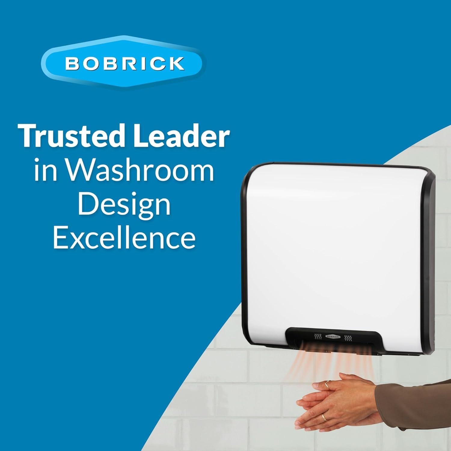 Secador de Manos Automático Bobrick 7120 Epóxido Blanco 115V