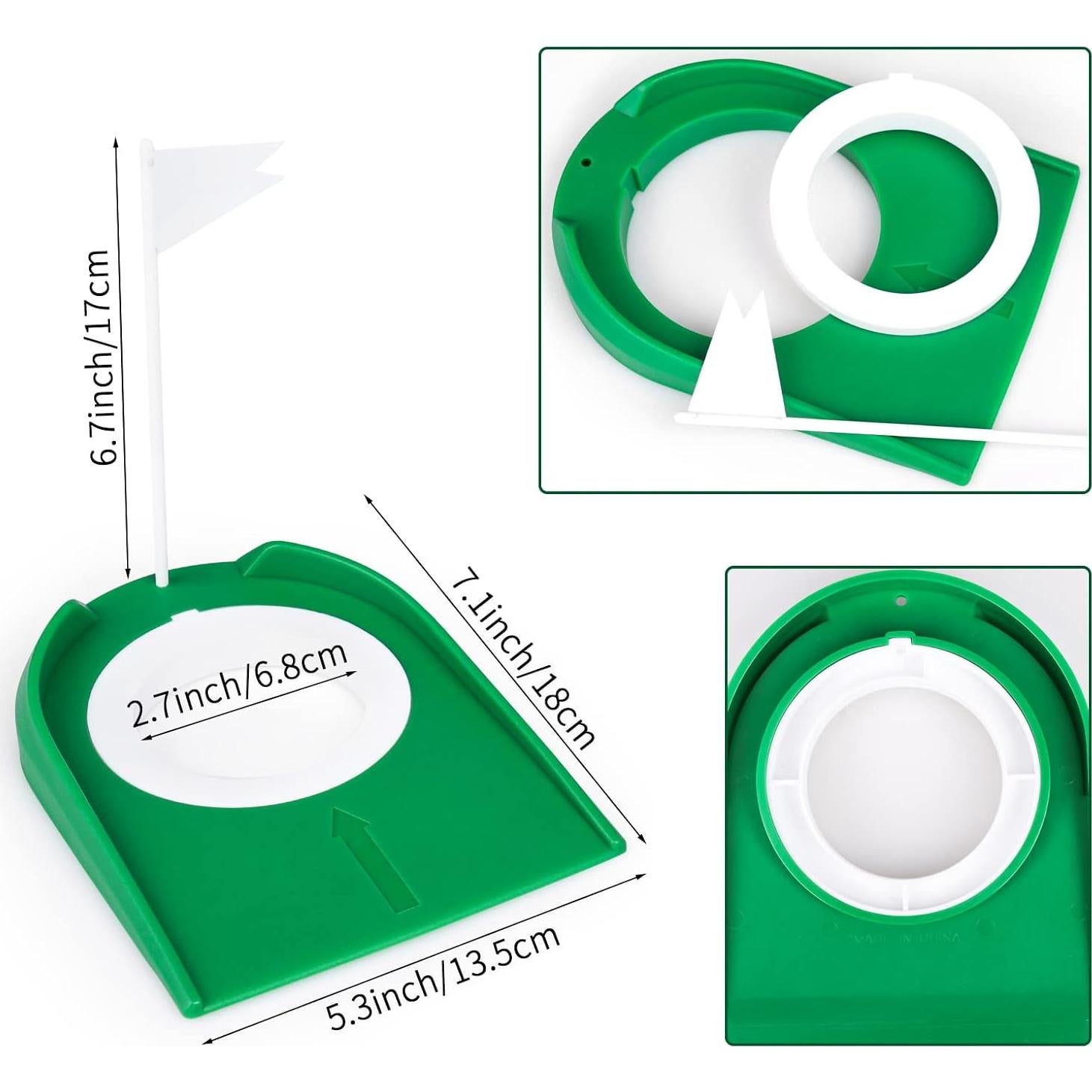 Paquete de 2 tazas de putting Eaezerav para golf