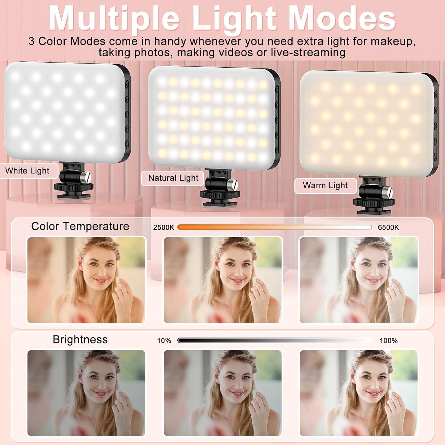 Paquete de 2 luces LED para selfies ALTSON 2200mAh 3 modos