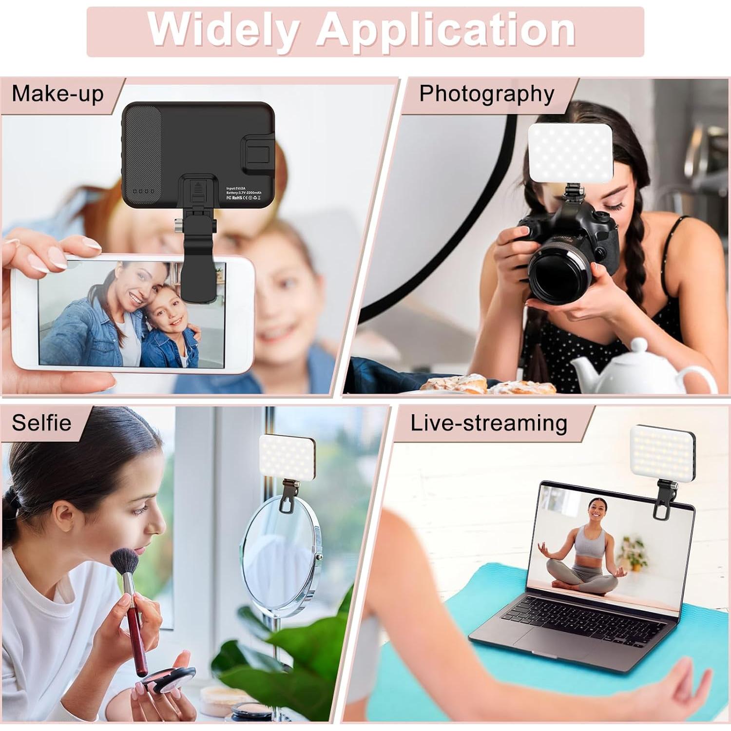 Paquete de 2 luces LED para selfies ALTSON 2200mAh 3 modos