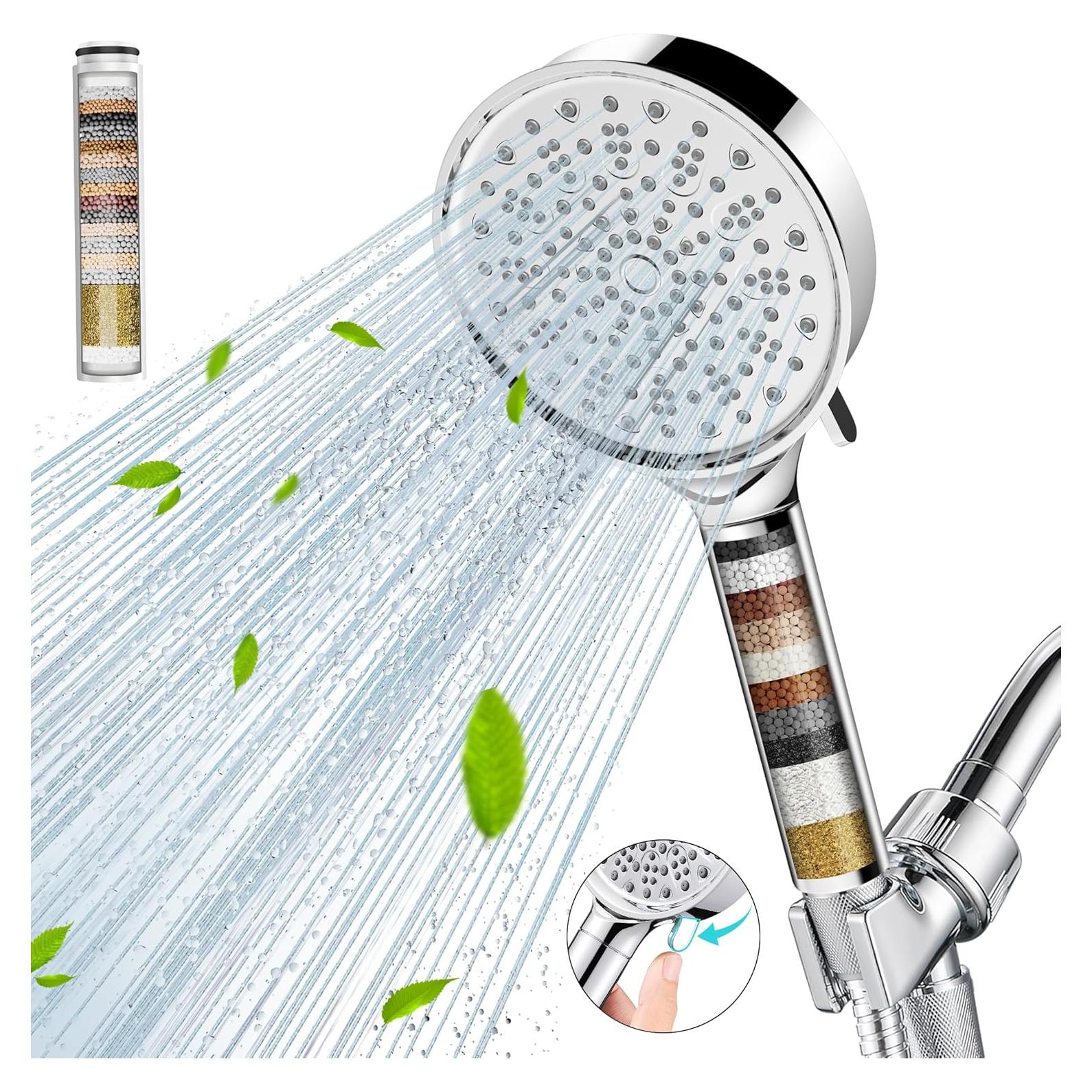 Cabezal de Ducha Filtrado Cobbe 6 Modos Alta Presión Cromo