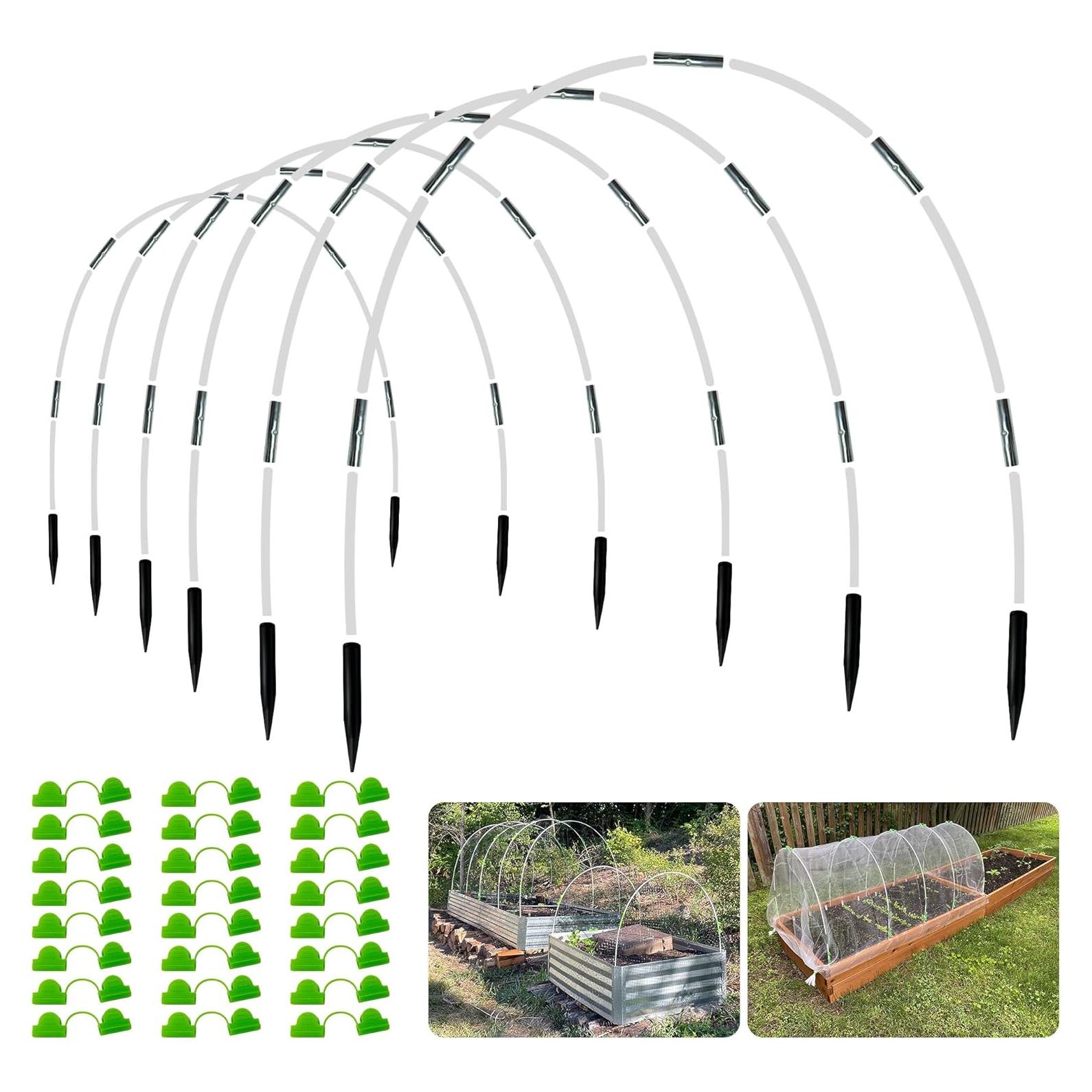 Kit de túneles de jardín OOTONAT 36 piezas fibra vidrio