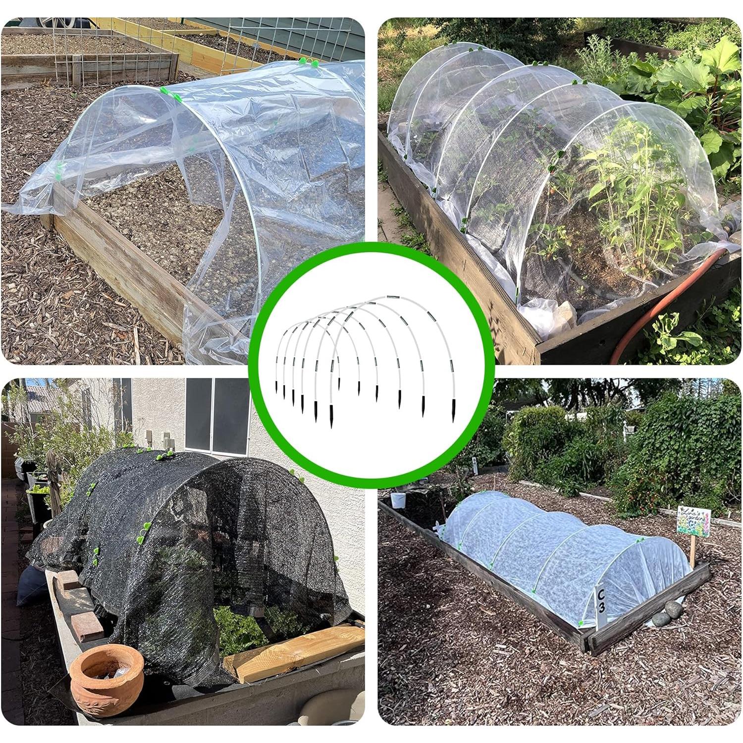 Kit de túneles de jardín OOTONAT 36 piezas fibra vidrio