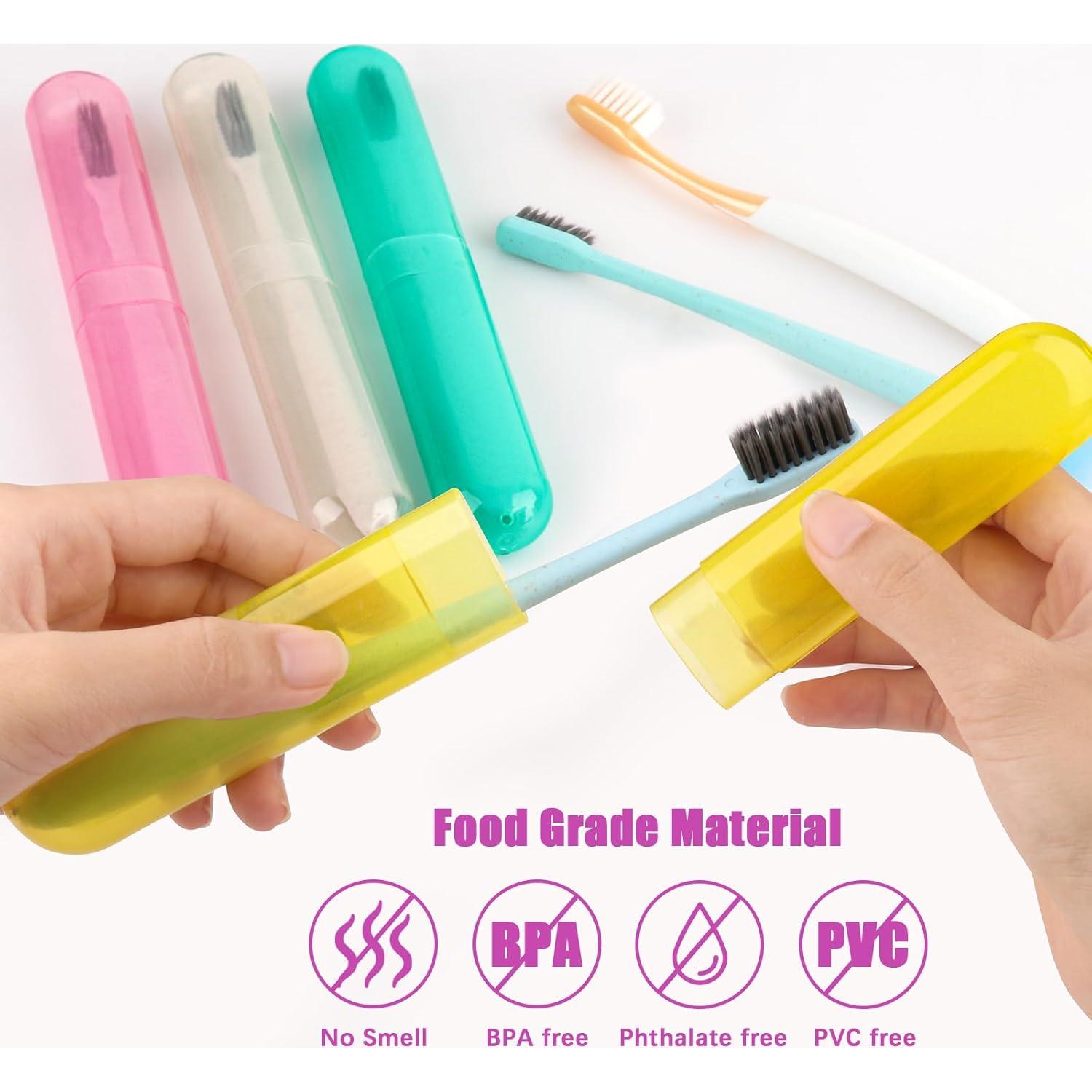 Estuche de Cepillo de Dientes de Viaje Eaezerav - 6 Paquetes