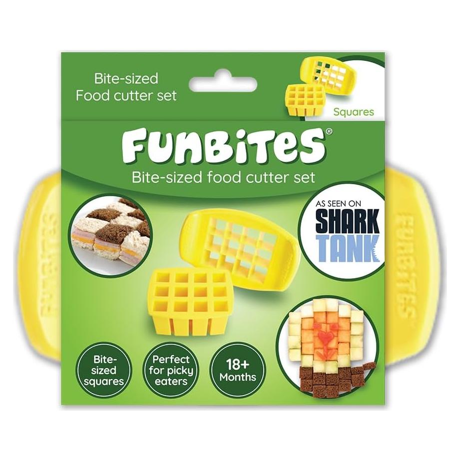 Cortador de Sándwich FunBites Cuadrados Amarillos 1 Cuenta