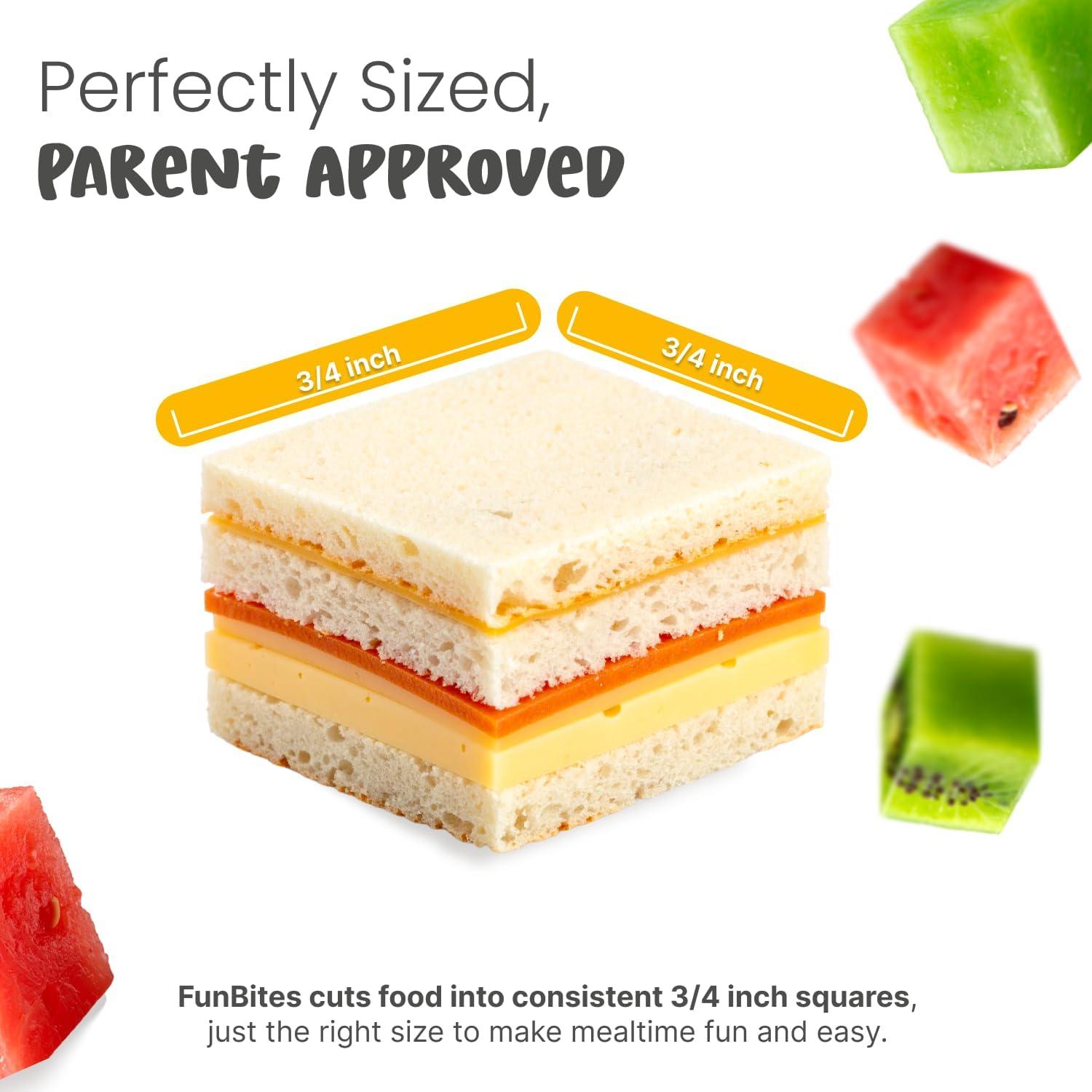 Cortador de Sándwich FunBites Cuadrados Amarillos 1 Cuenta