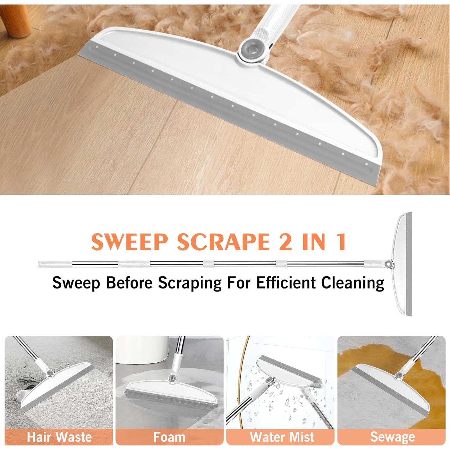 Escoba Mágica Multifuncional NACENA 137 cm Silicona Blanca