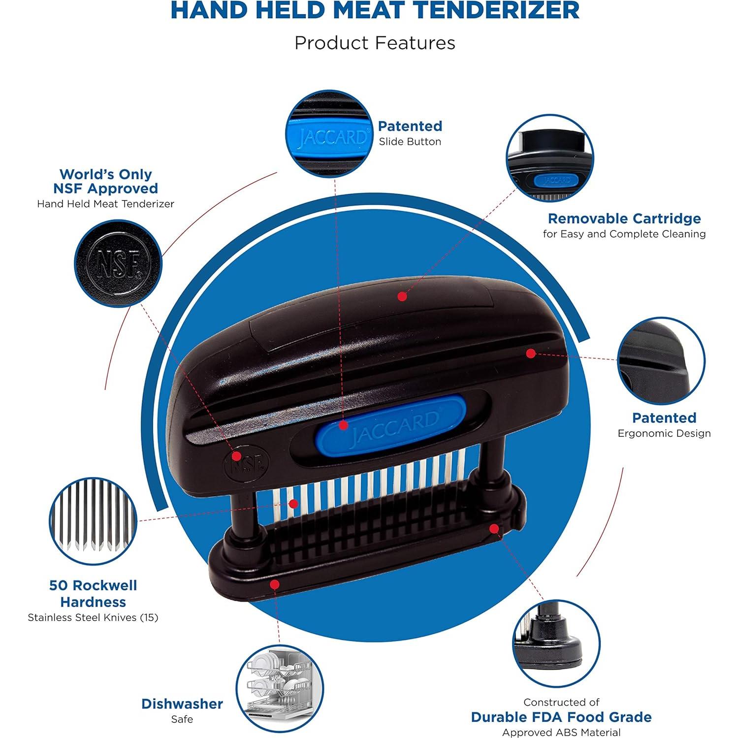 Aplanador de Carne Jaccard 15 Cuchillas Negro ABS