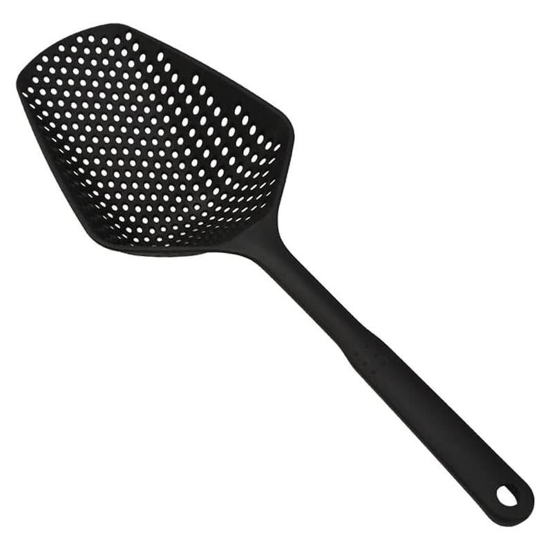 Cuchara Coladora Grande SEIWEI 34.5cm Negro para Pasta y Verduras