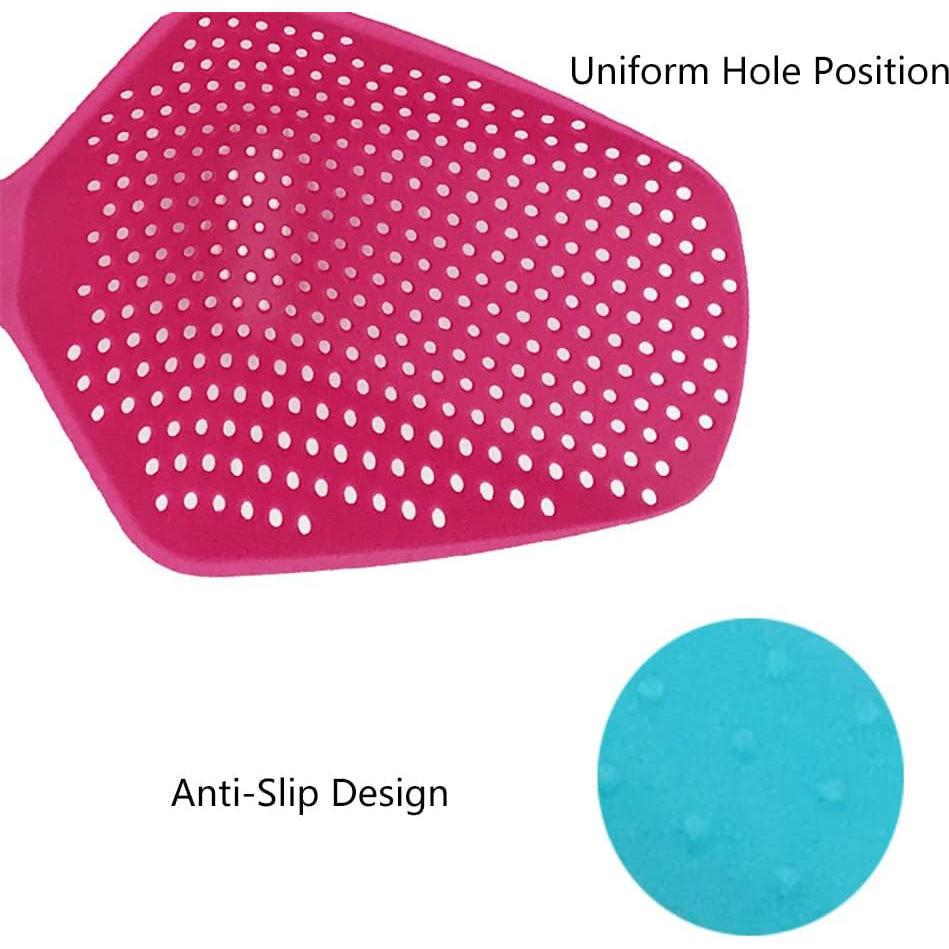 Cuchara Coladora Grande SEIWEI 34.5cm Negro para Pasta y Verduras