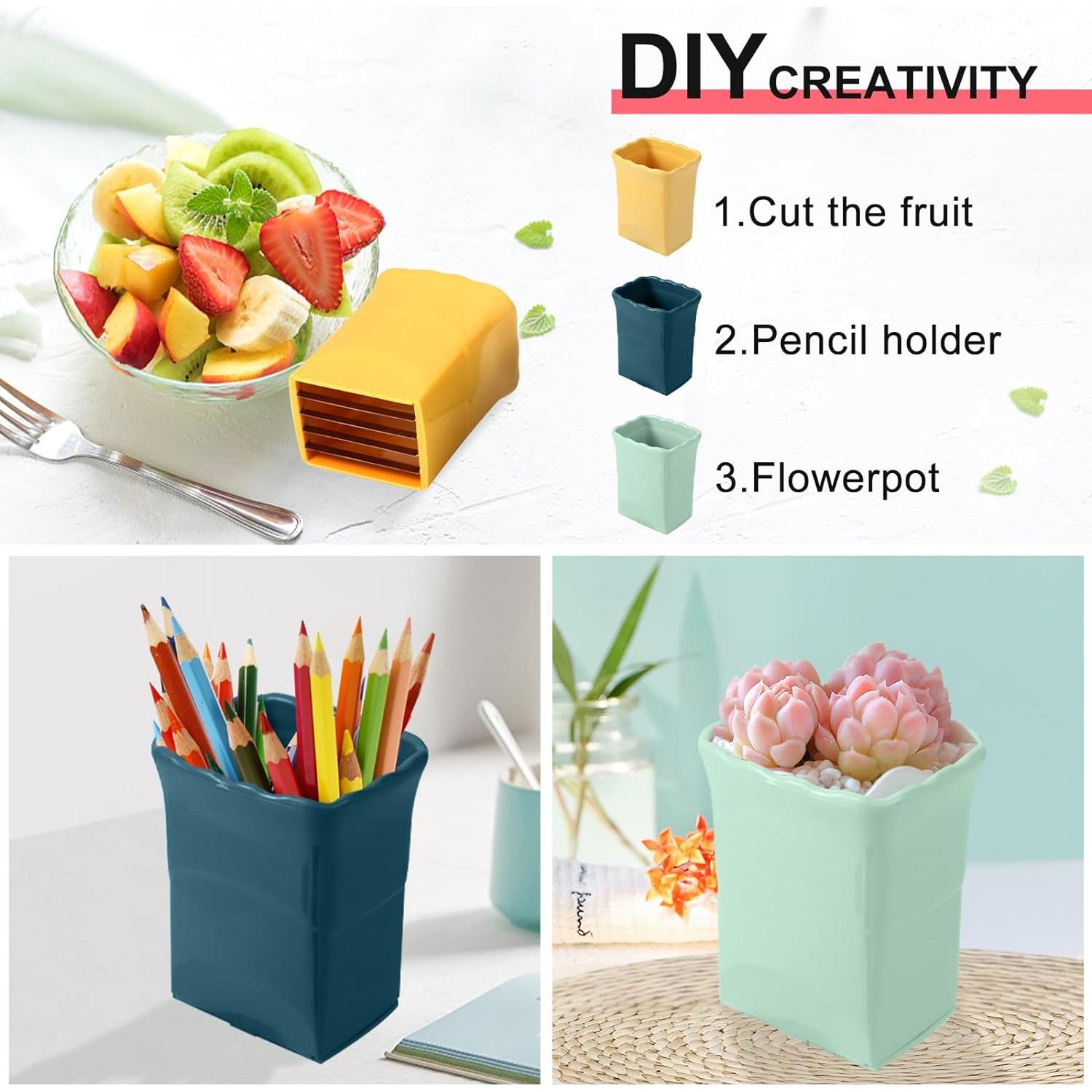 Set de 3 Cortadores de Tazas Dokpod Acero Inoxidable Frutas