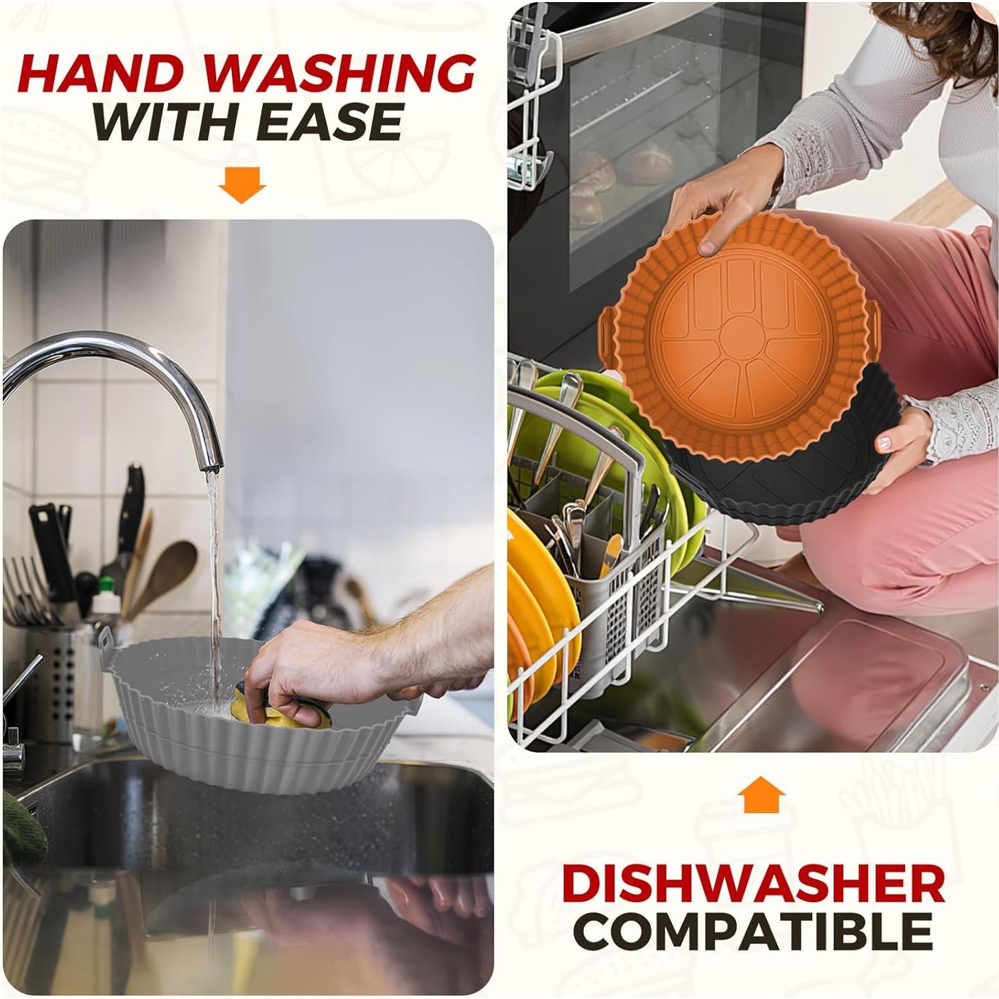 Paquete de 3 forros de silicona para freidora de aire 8"