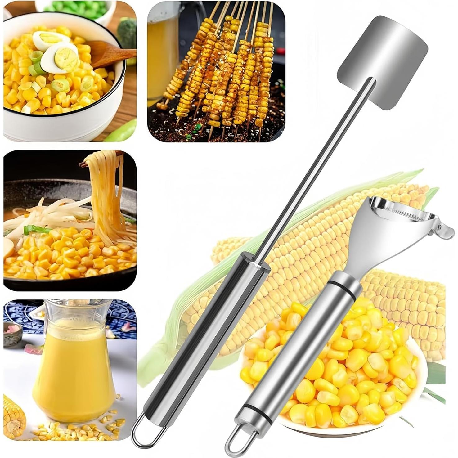 Juego de Pelador y Desgranador de Maíz BCMON - Acero Inoxidable