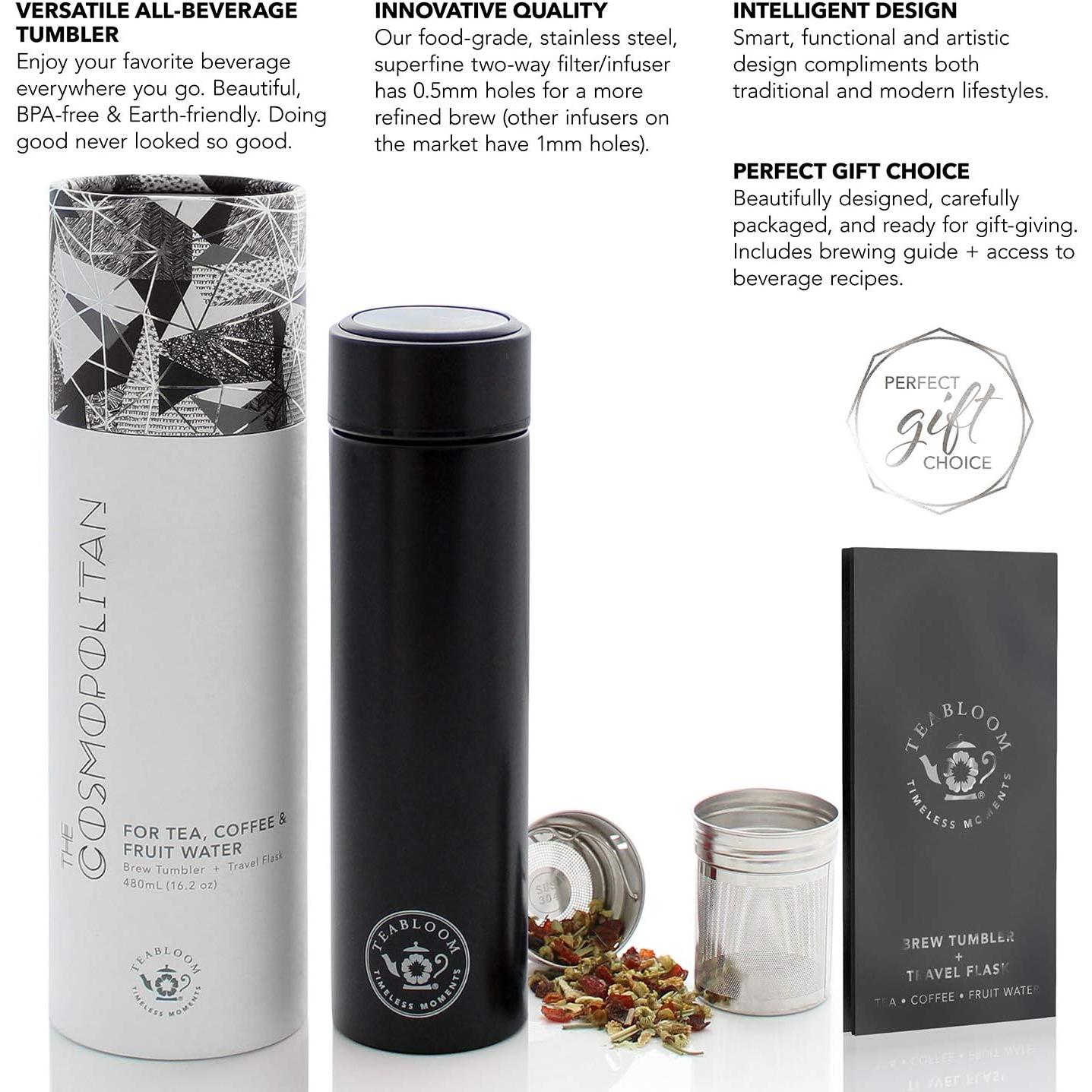 Vaso de Viaje Teabloom Cosmopolitan 480ml Acero Inoxidable