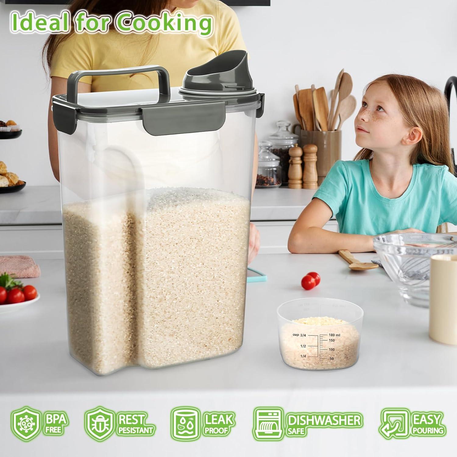 Contenedor de Almacenamiento de Alimentos Viretec 6L y 3L Gris