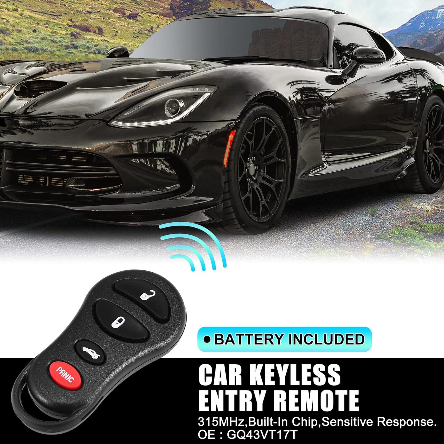 Llave Remota Sin Llave X AUTOHAUX GQ43VT17T 4 Botones Jeep/Dodge/Chrysler