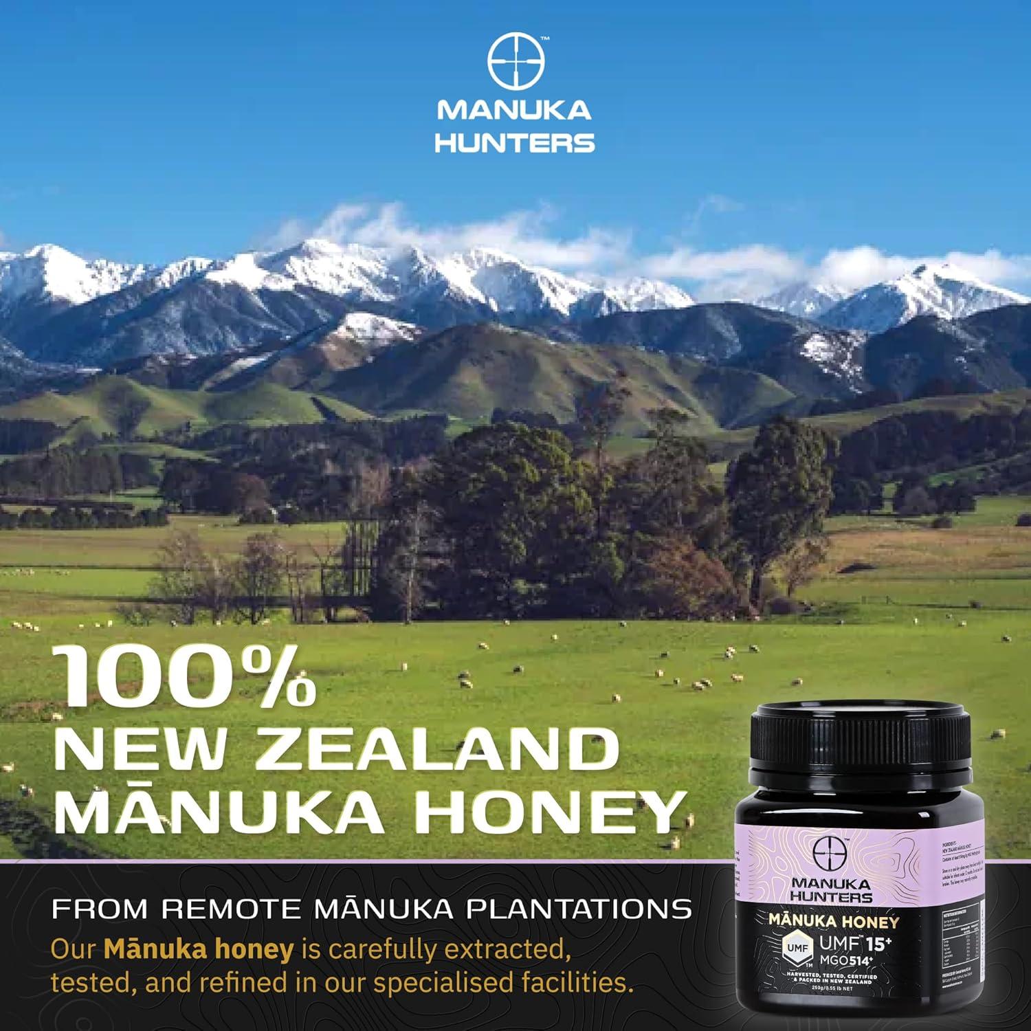 Miel de Manuka Hunters UMF 15+ 250g - Endulzante Natural Puro