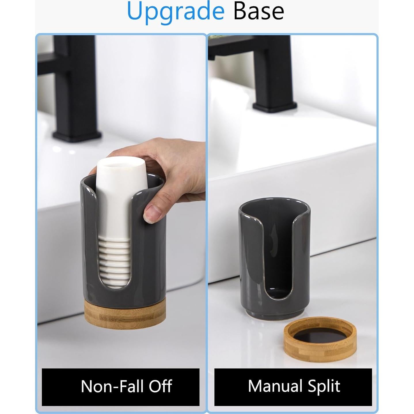 Dispensador de Tazas de Cerámica Viosuniu 5 oz Negro