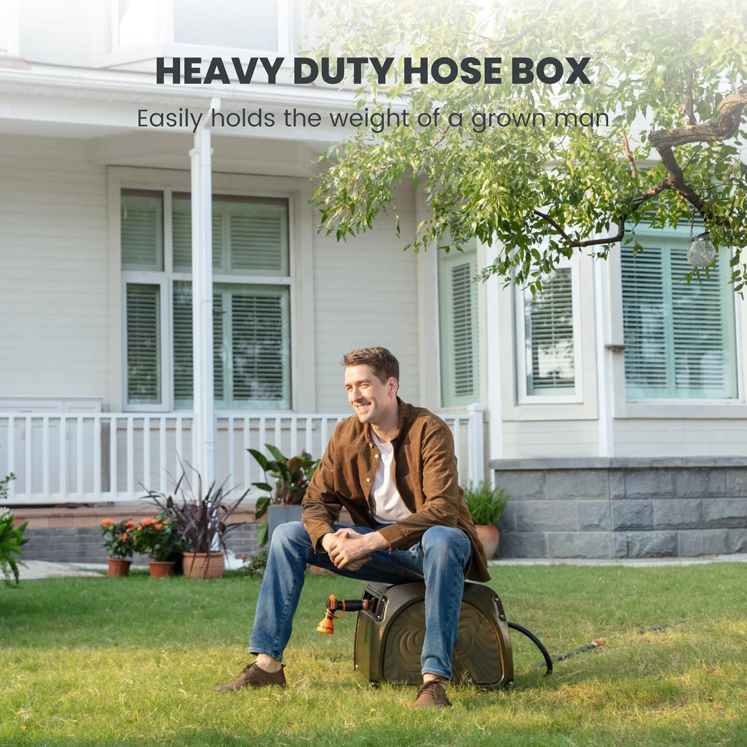 Carrete de Manguera de Metal Giraffe Tools SW5 150 pies Verde