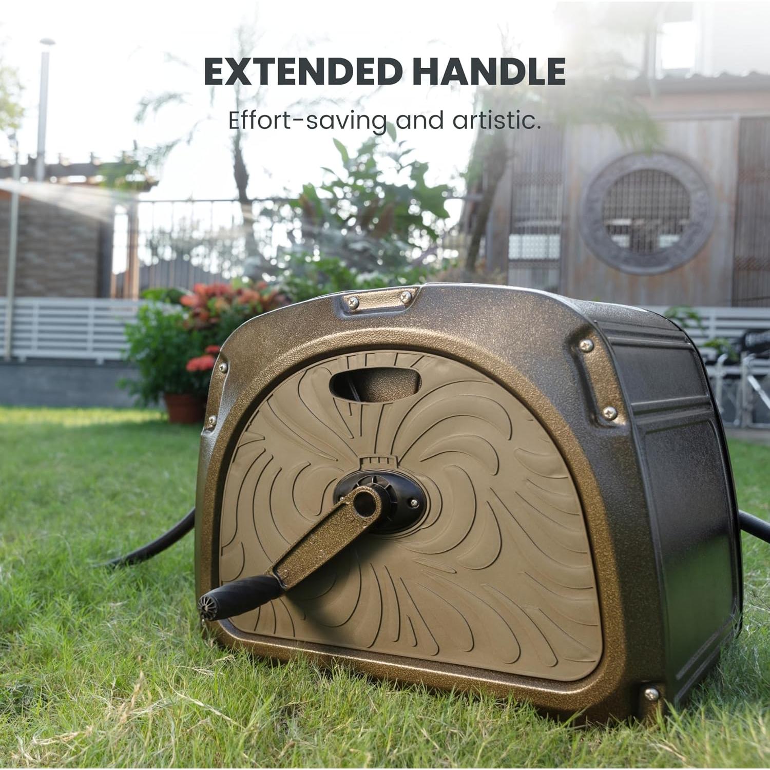 Carrete de Manguera de Metal Giraffe Tools SW5 150 pies Verde