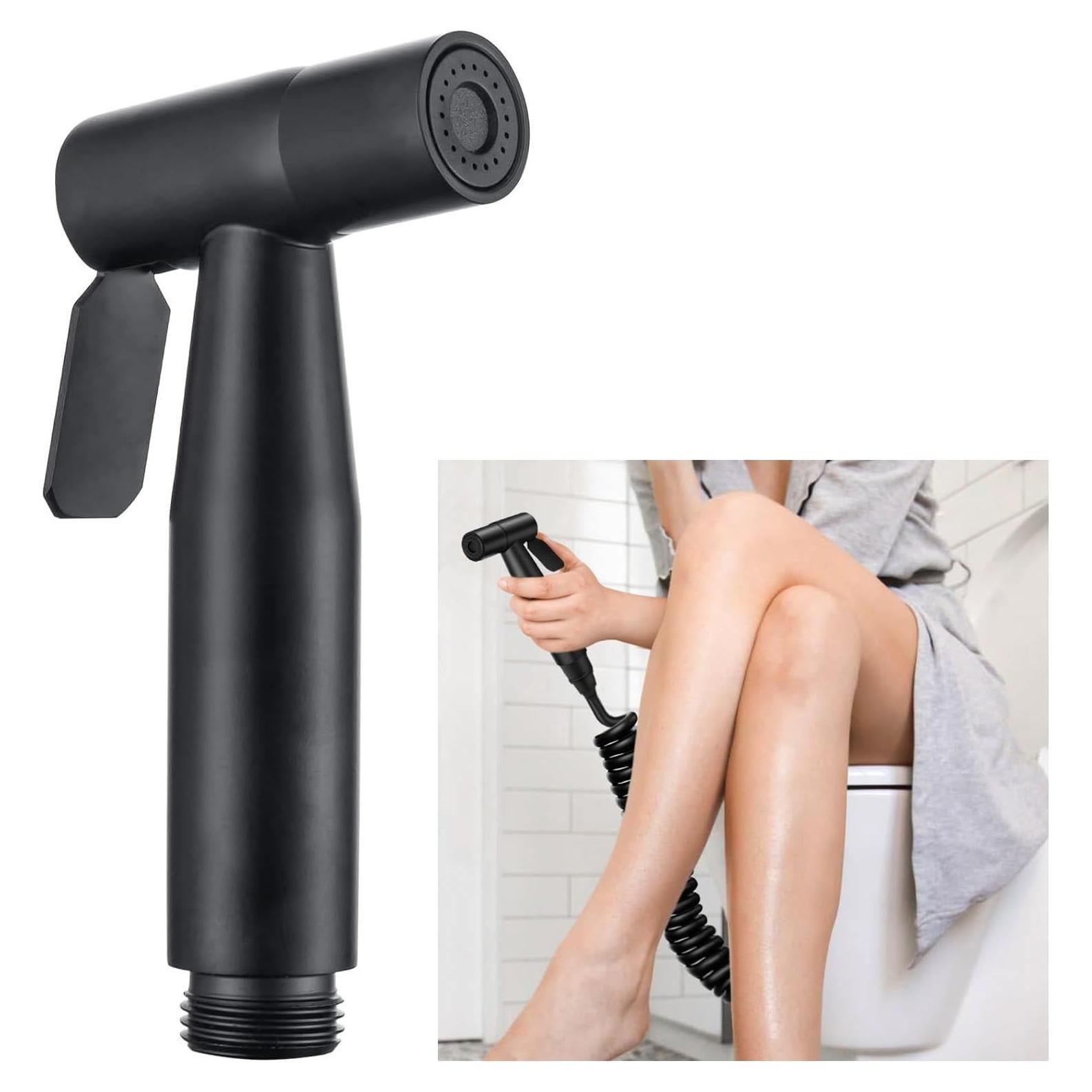 Rociador de Bidet de Mano Fat-Cattie Acero Inoxidable Negro
