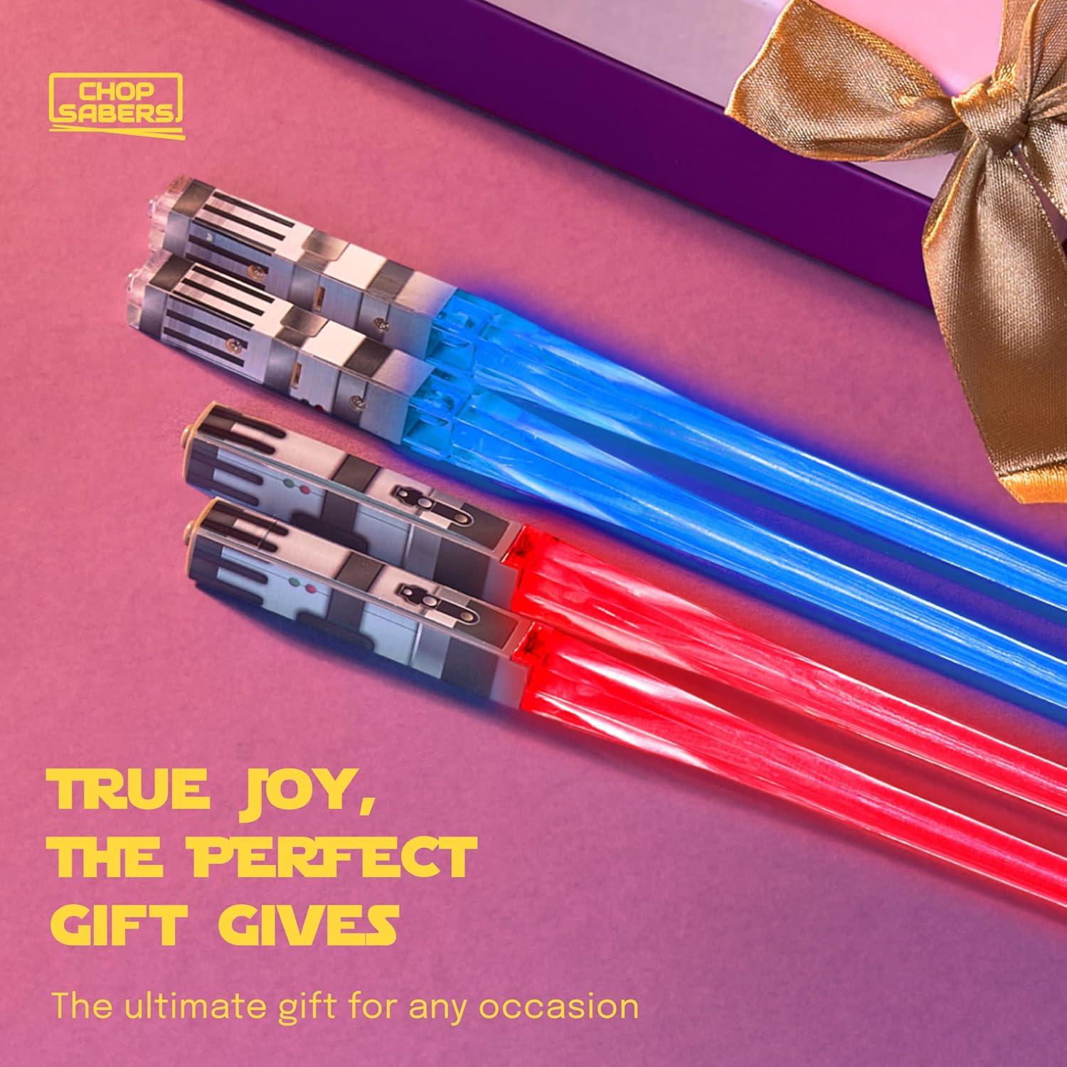 Palillos de Luz LED Chop Sabers 2 pares Rojo y Azul