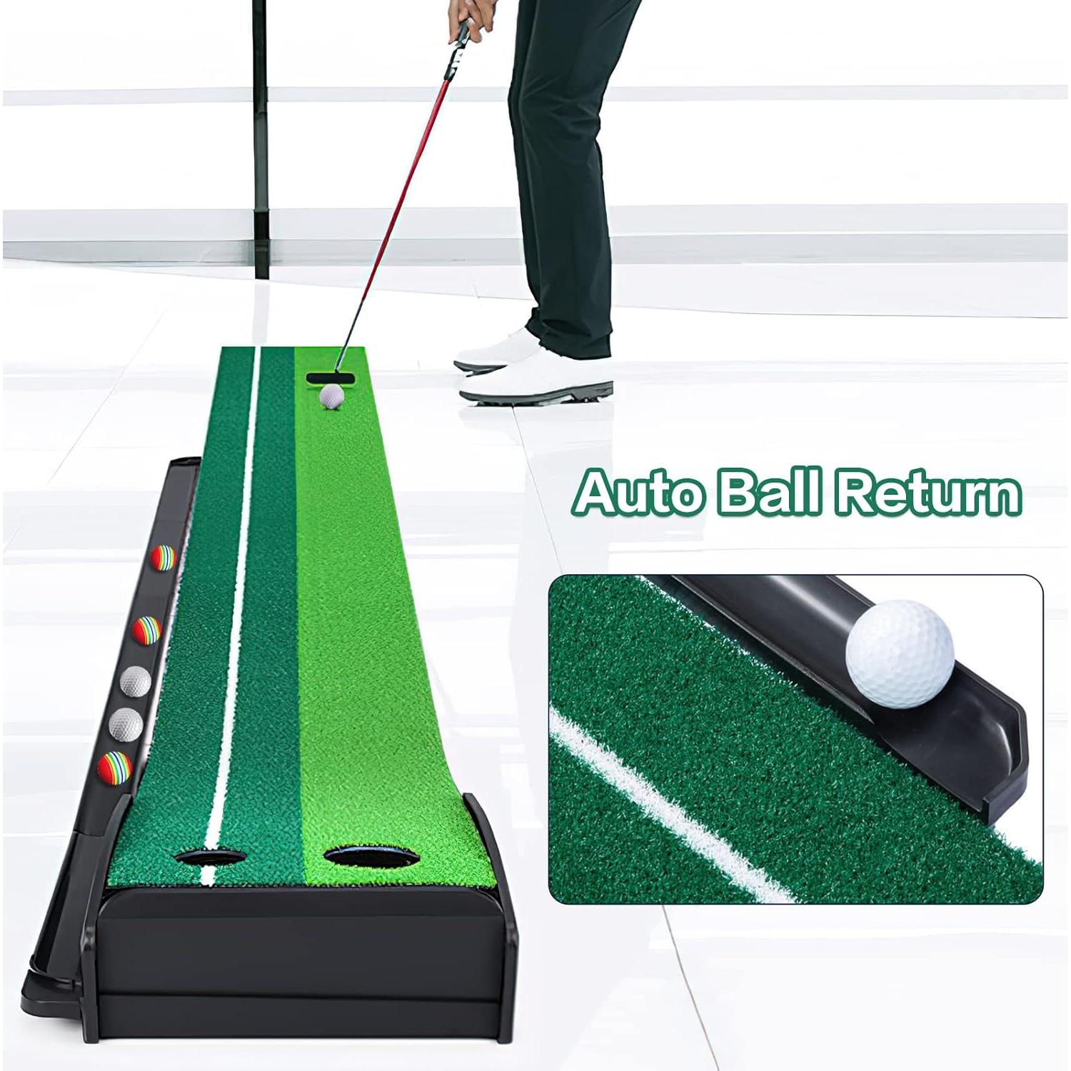 Alfombra de Golf Dollox QZ-TL035 con 6 Pelotas y 2 Agujeros