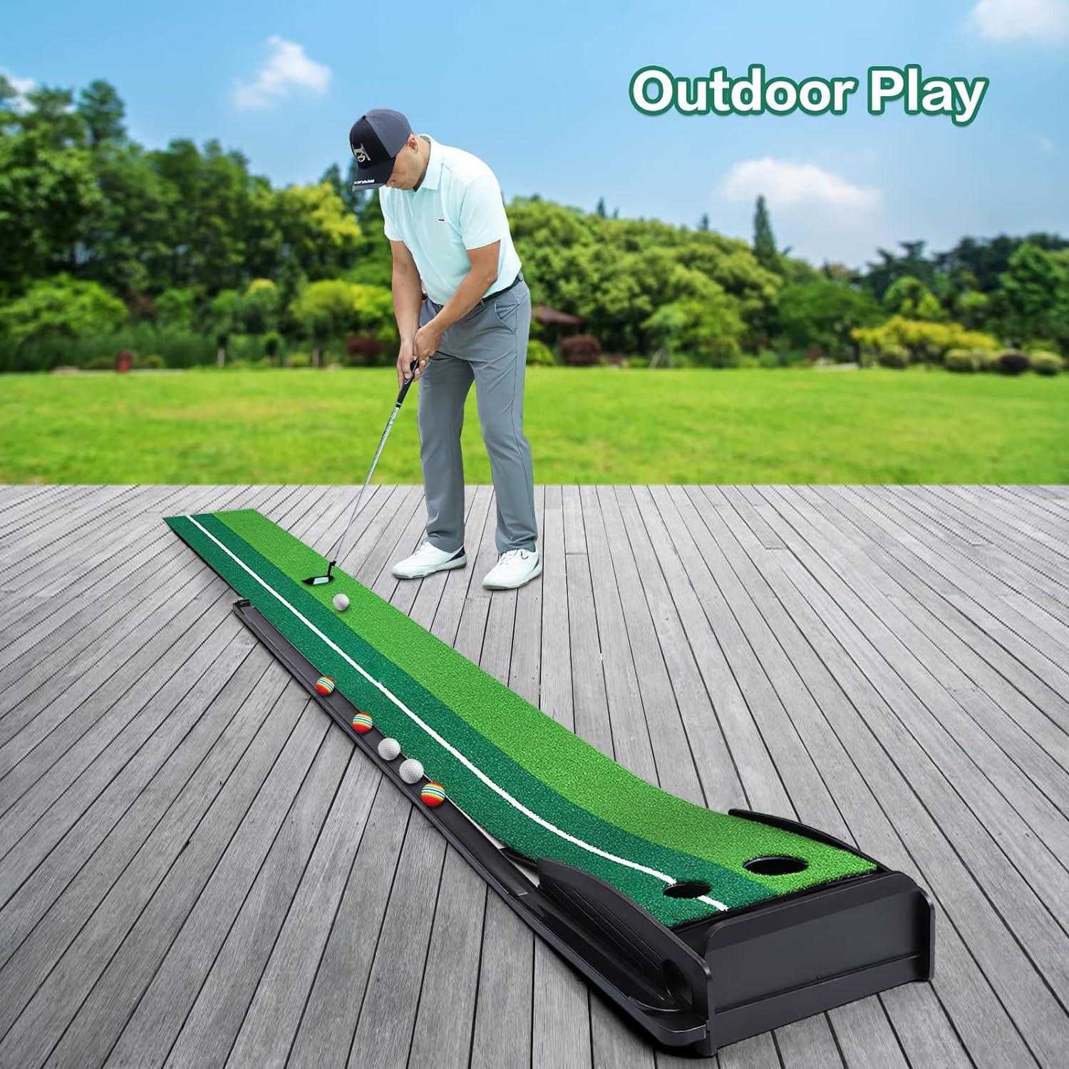 Alfombra de Golf Dollox QZ-TL035 con 6 Pelotas y 2 Agujeros