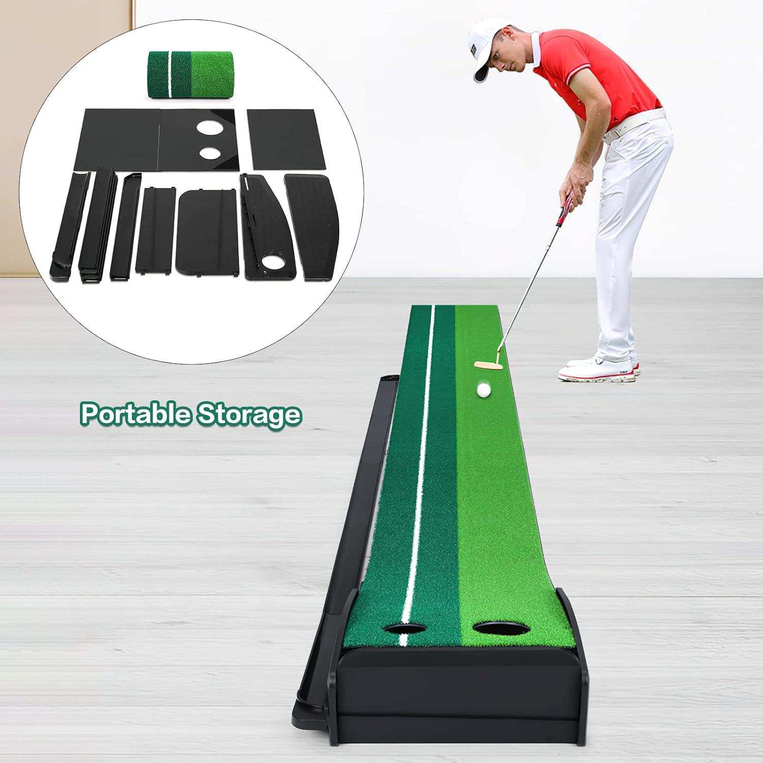 Alfombra de Golf Dollox QZ-TL035 con 6 Pelotas y 2 Agujeros
