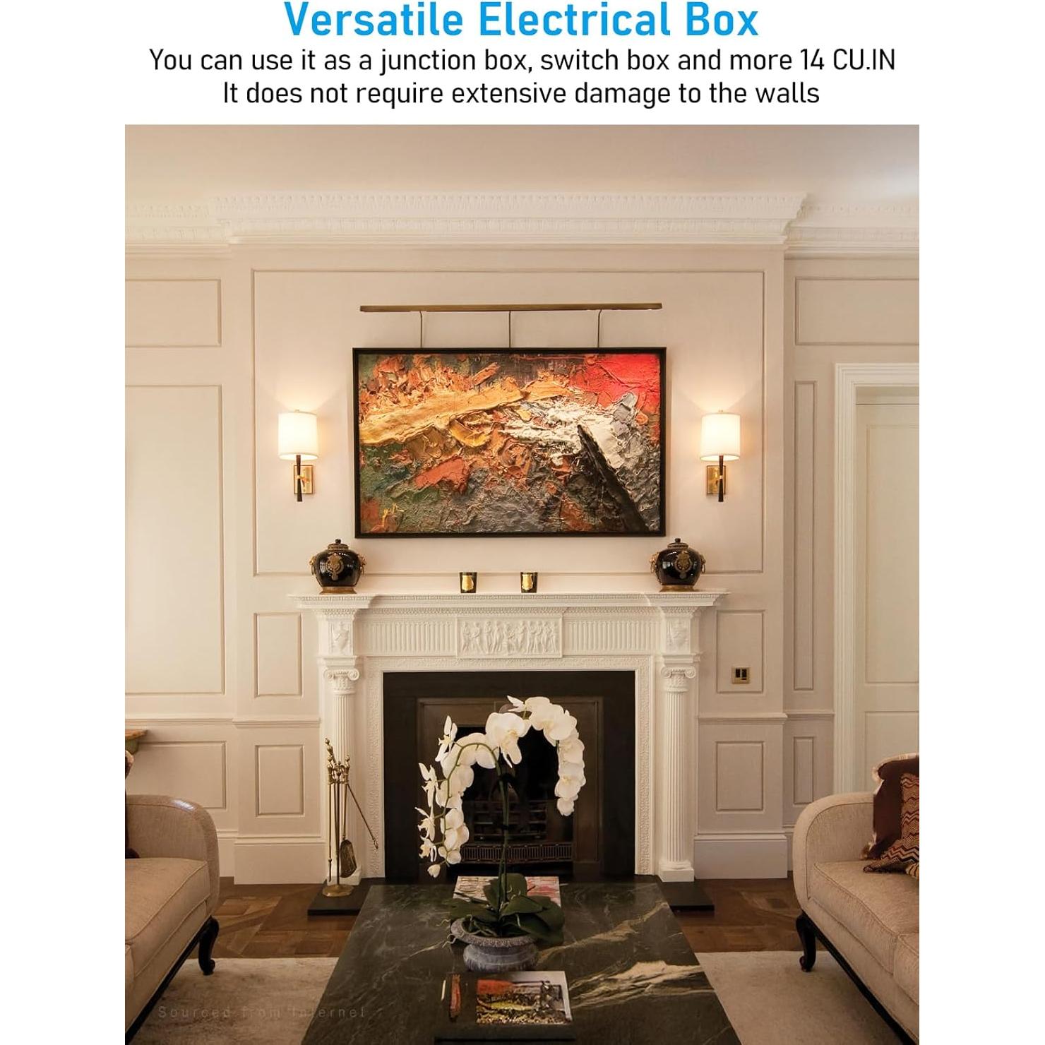 Caja de Salida Eléctrica LEONLITE 20 Pulgadas Cúbicas PVC - 6 Unidades