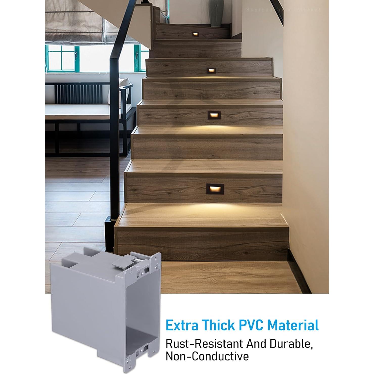 Caja de Salida Eléctrica LEONLITE 20 Pulgadas Cúbicas PVC - 6 Unidades