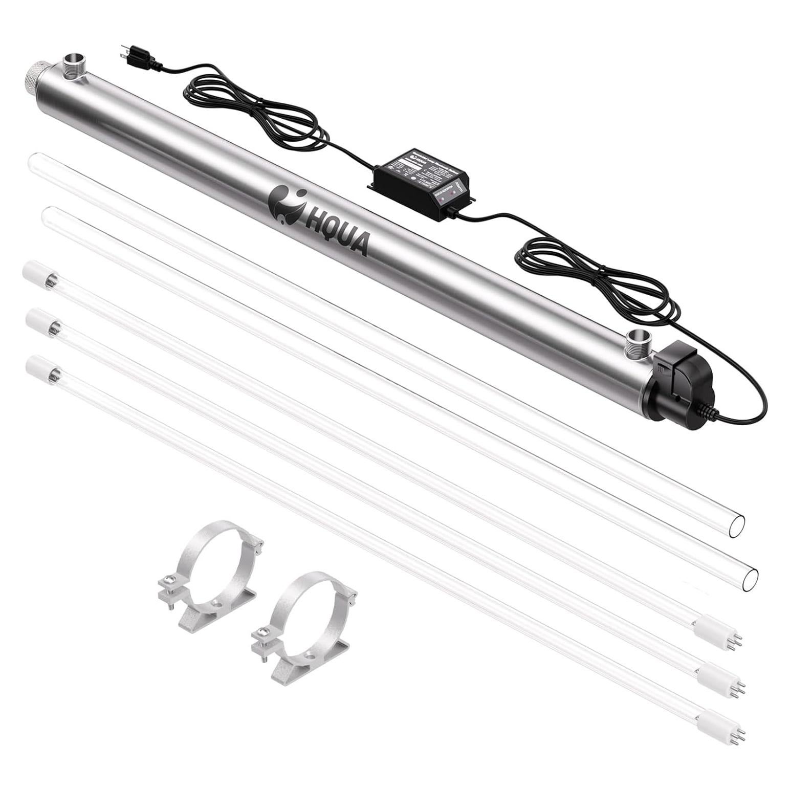 Purificador de Agua UV HQUA HQUA-OWS-124 12GPM 40W con Accesorios