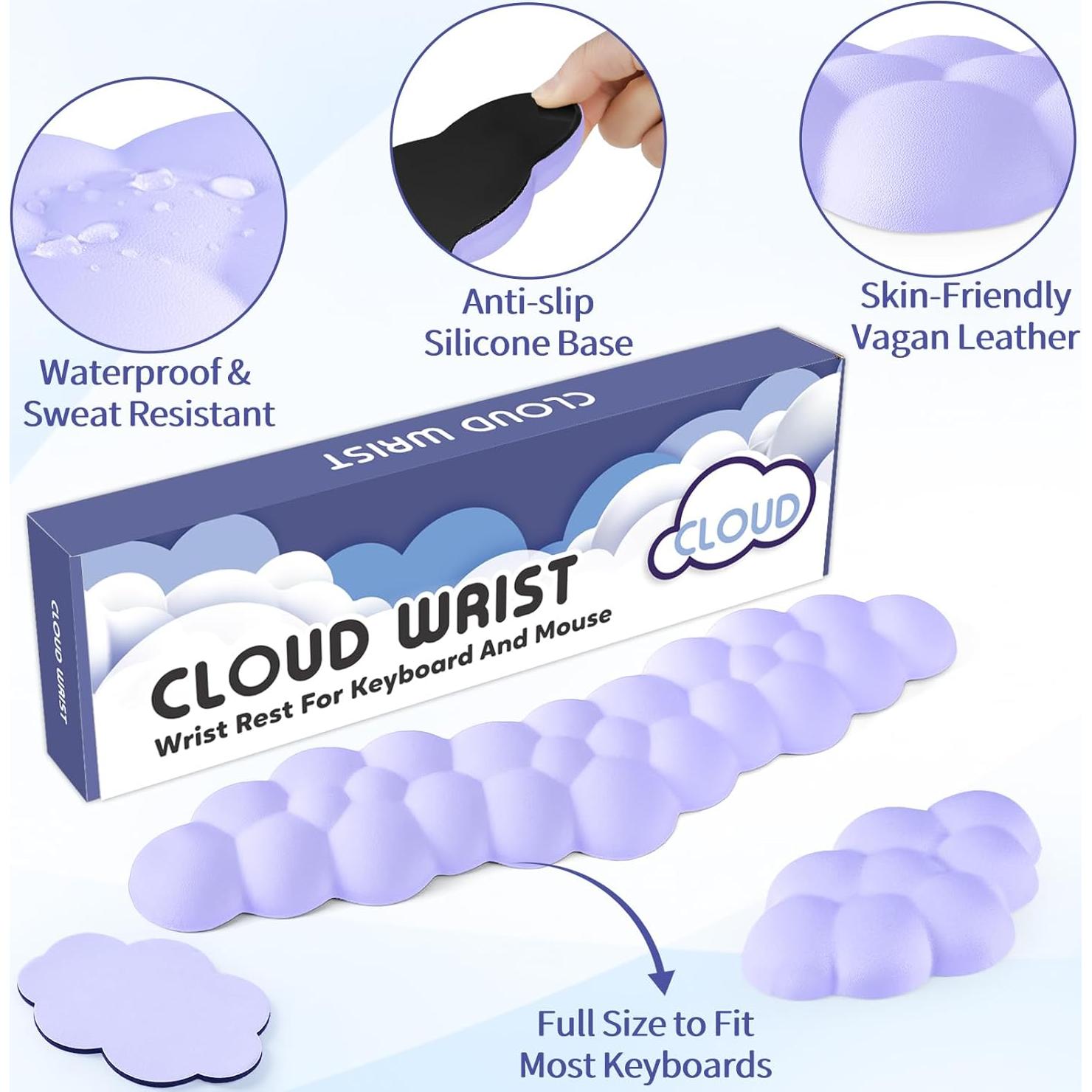 Reposamuñecas Ergonómico Sushret Nube para Teclado y Ratón