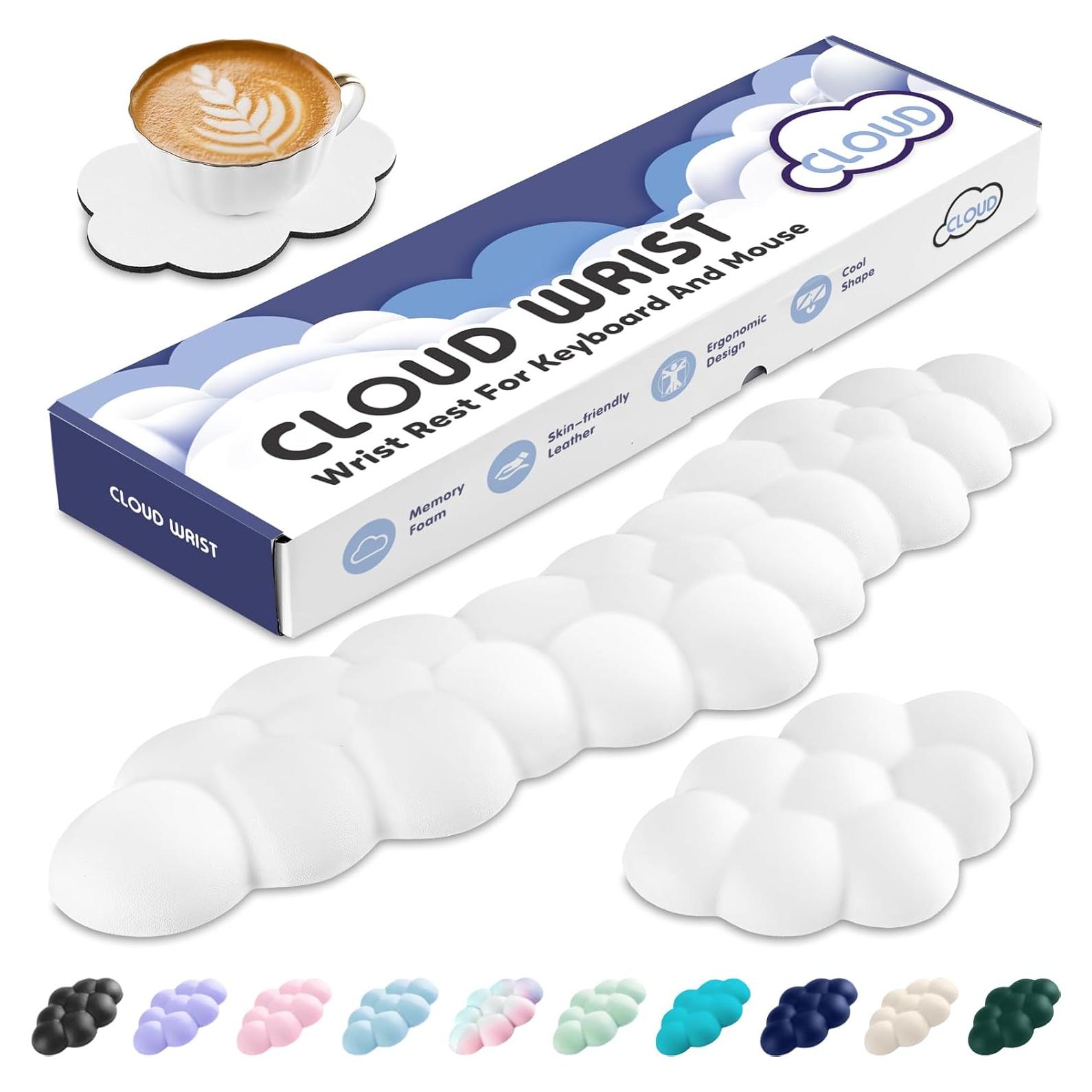 Reposamuñecas Ergonómico Nube Sushret - 3 Piezas Blanco