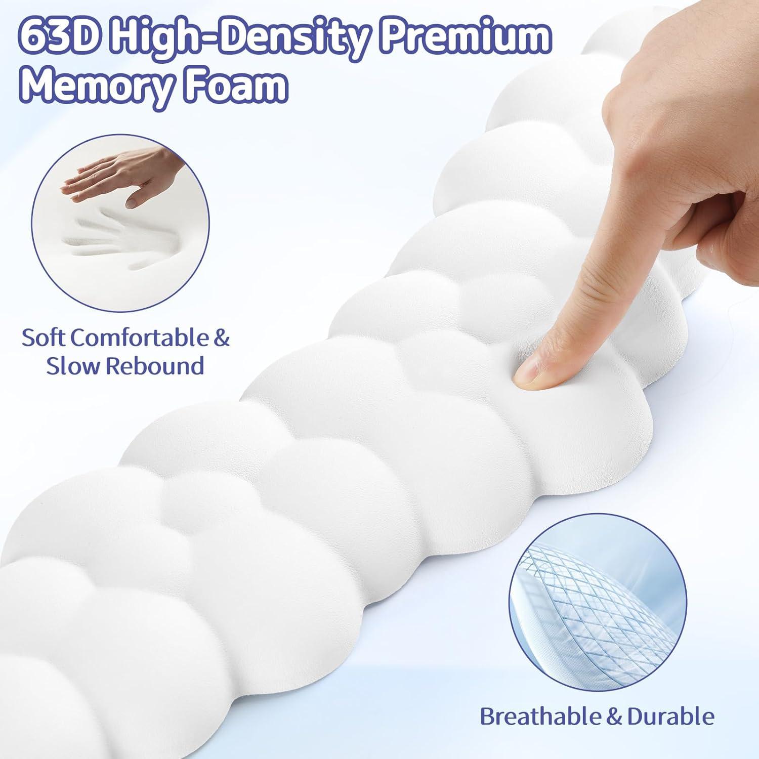 Reposamuñecas Ergonómico Nube Sushret - 3 Piezas Blanco