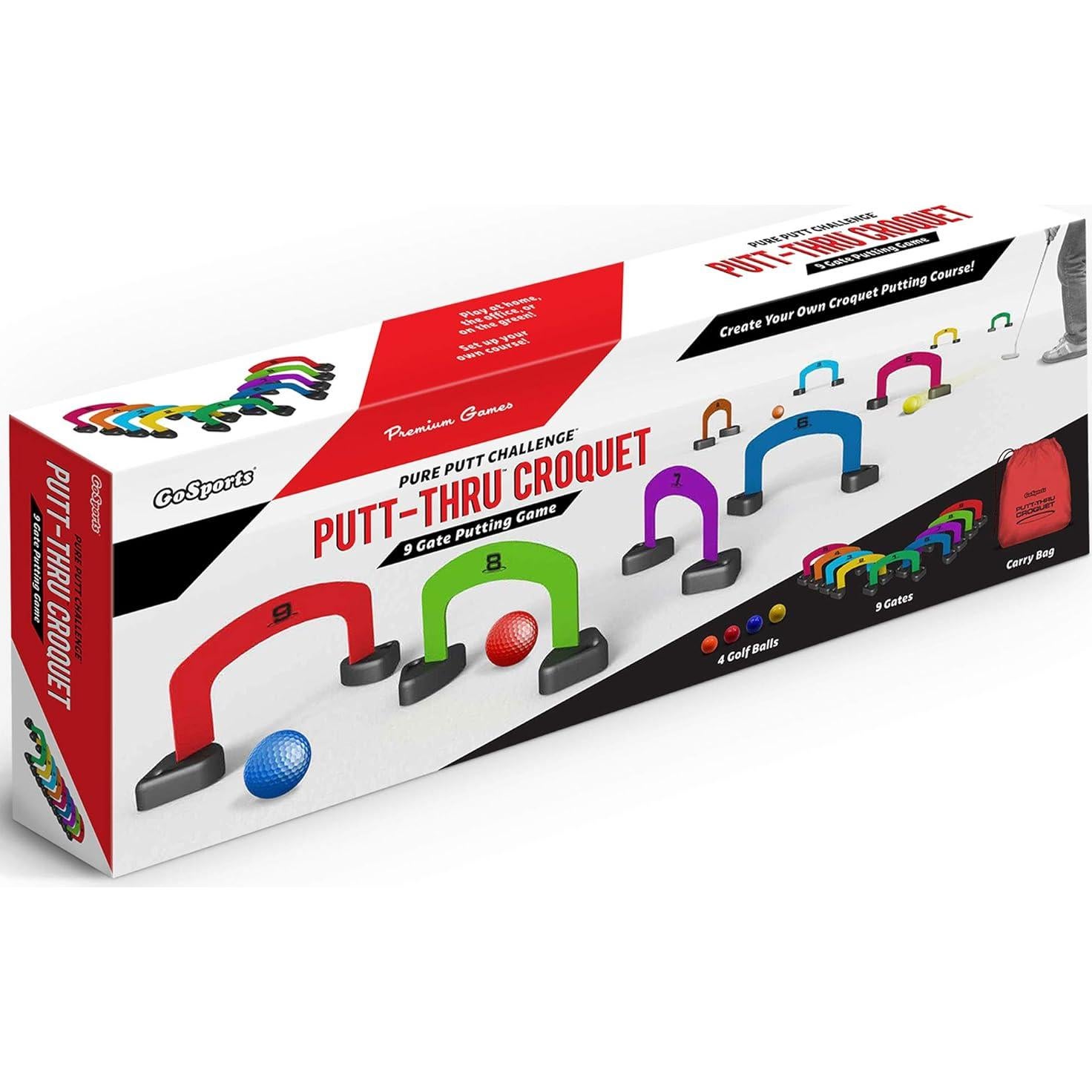 Juego de Golf Putt-Thru Croquet GoSports - 9 Puertas, 4 Pelotas
