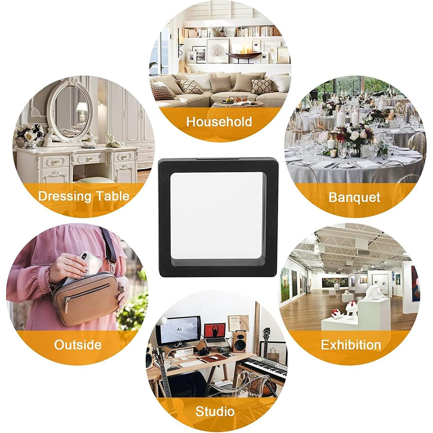 Soporte de Exhibición Flotante 3D Linkstyle - Caja Joyería Transparente