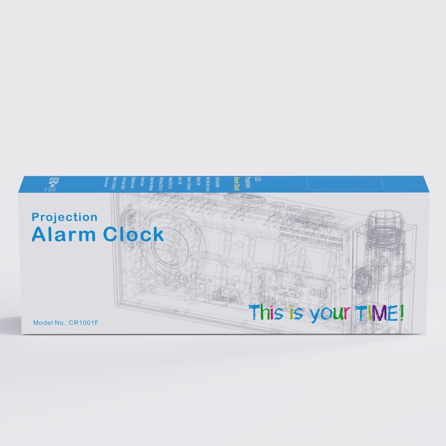 Reloj Despertador Digital Proyector Mesqool M-1001F-B 7"