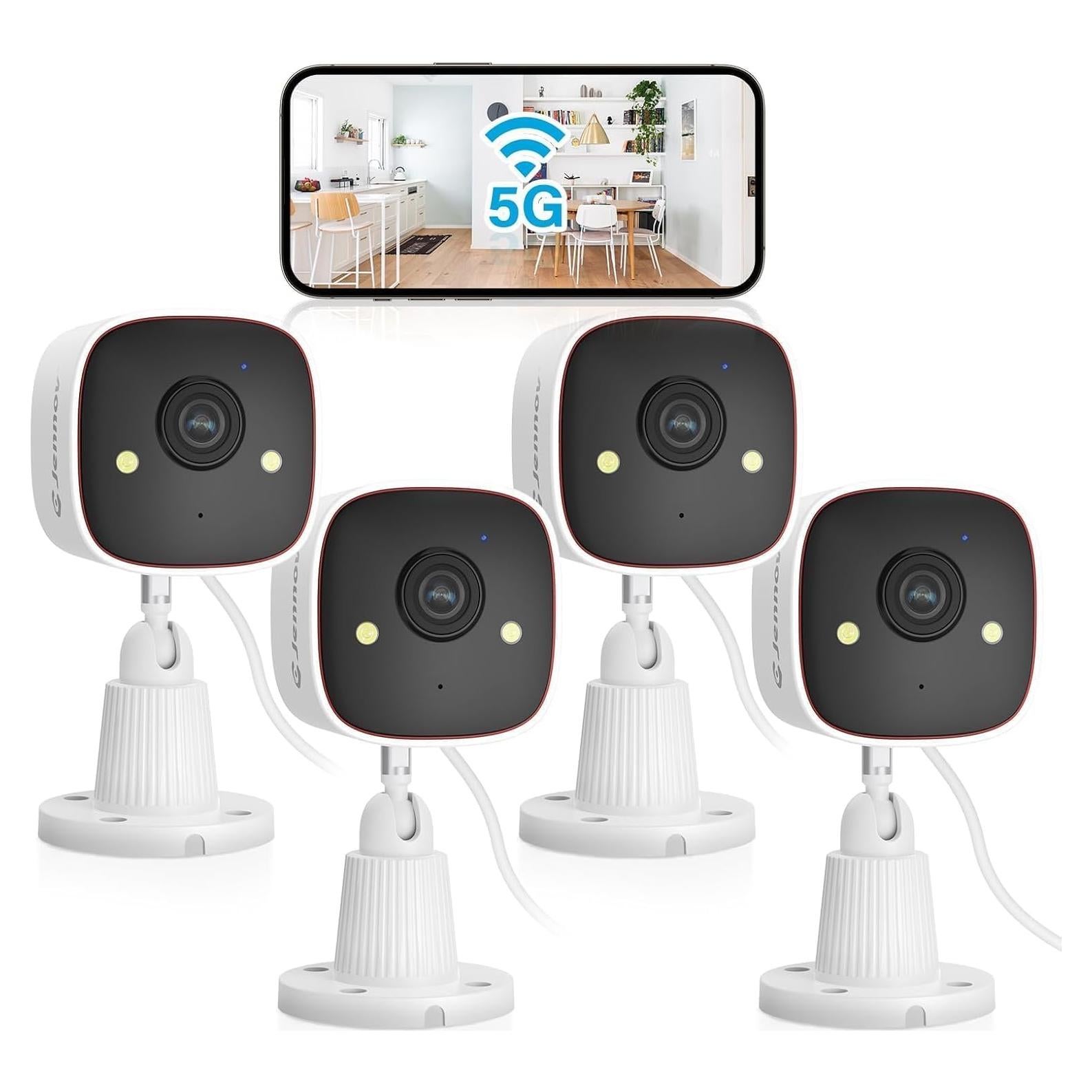 Cámara de Seguridad Exterior Jennov 2K WiFi IP66 4 Piezas