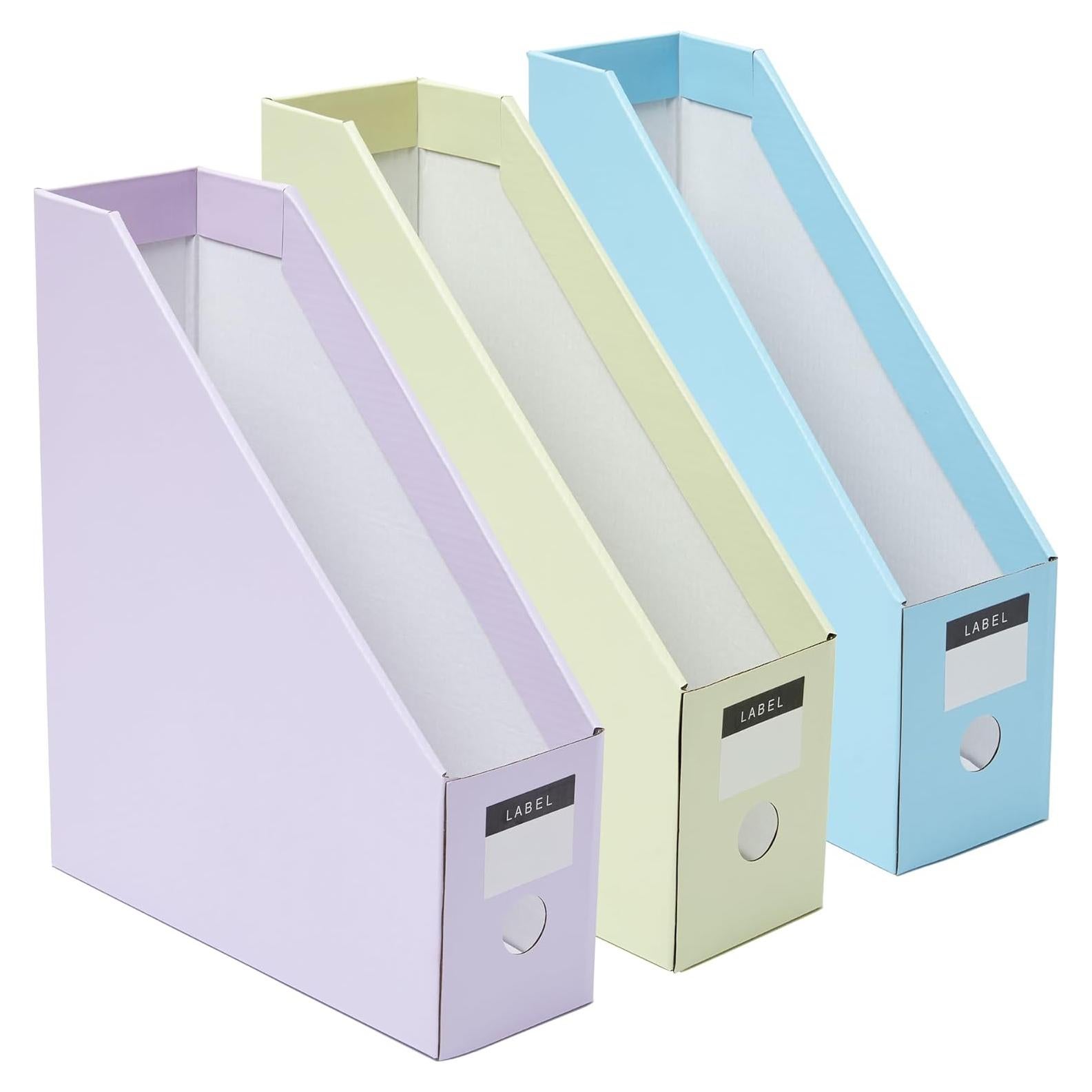 Soporte de Revistas Plegable Y YOMA 6 Paquete Cartón Color Caramelo