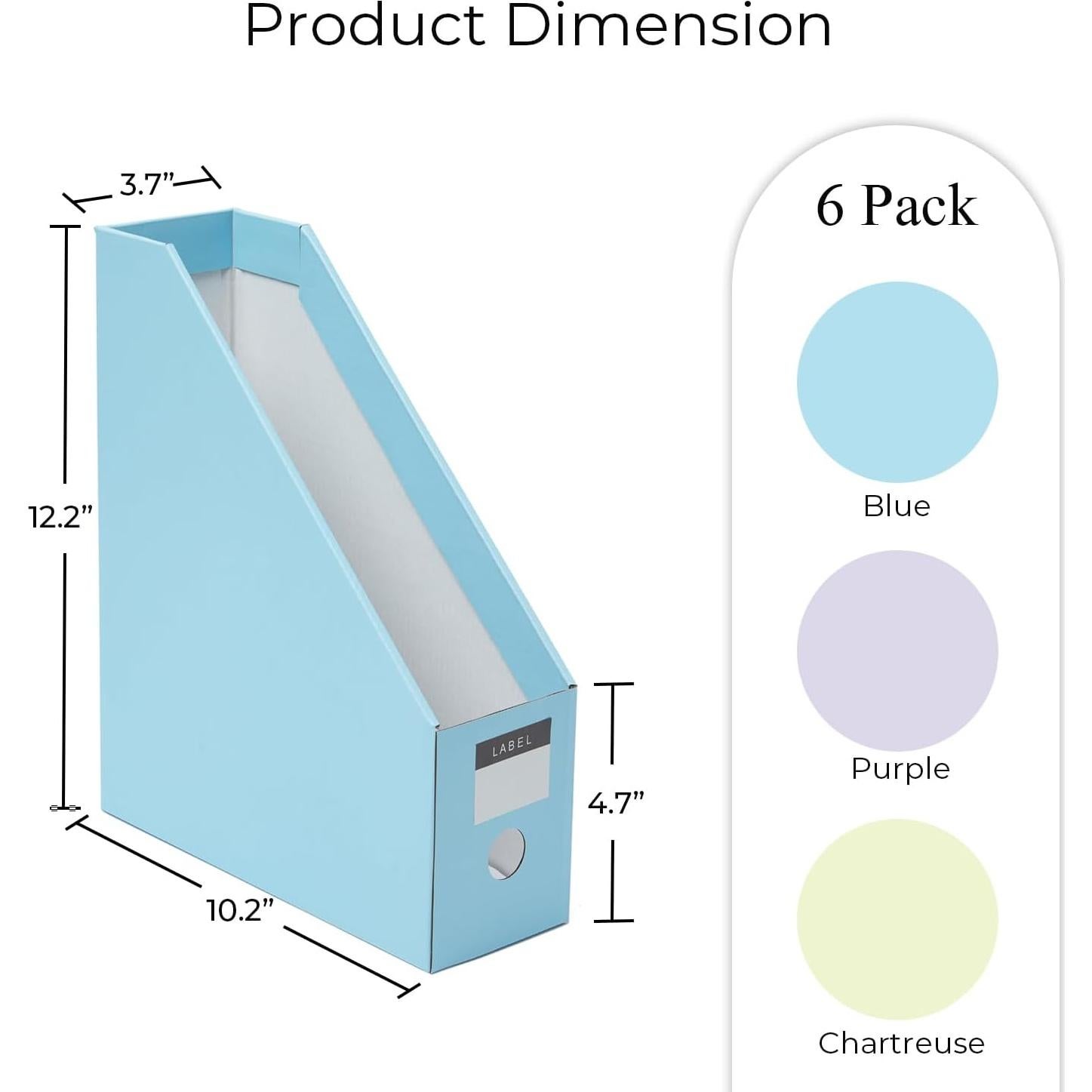 Soporte de Revistas Plegable Y YOMA 6 Paquete Cartón Color Caramelo