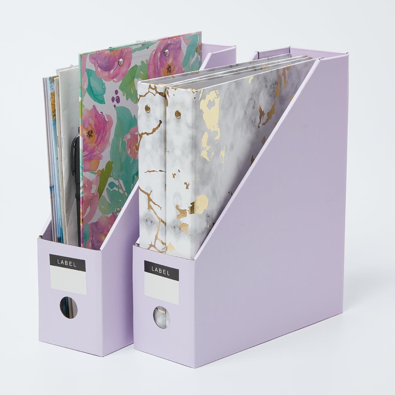 Soporte de Revistas Plegable Y YOMA 6 Paquete Cartón Color Caramelo