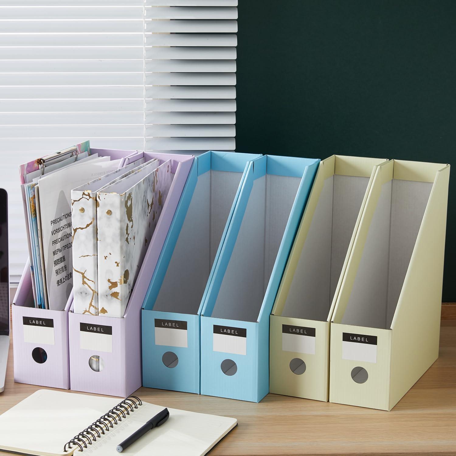 Soporte de Revistas Plegable Y YOMA 6 Paquete Cartón Color Caramelo