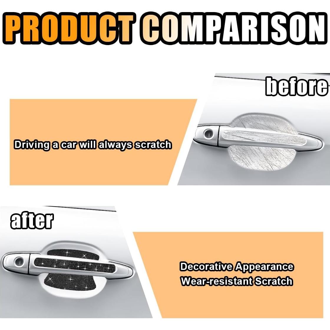 10 Piezas Pegatinas Antirayaduras para Manijas de Puerta JOYCOURT