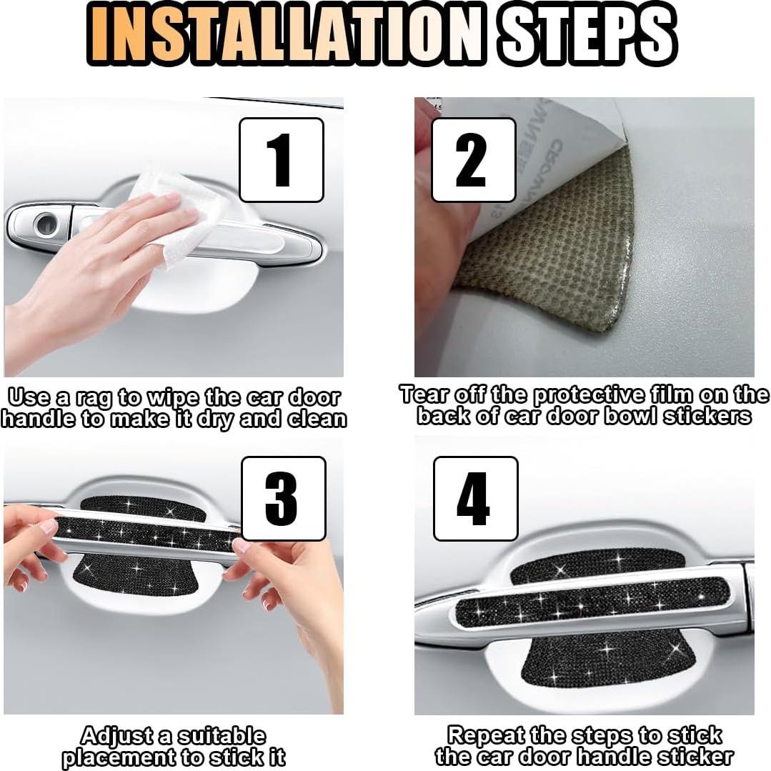 10 Piezas Pegatinas Antirayaduras para Manijas de Puerta JOYCOURT