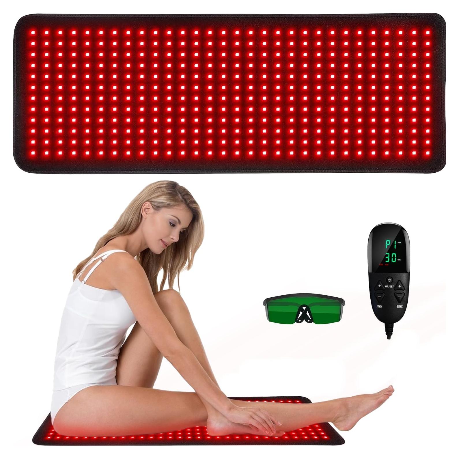 Alfombrilla de Terapia de Luz Roja Bonodave 80 cm x 29 cm 360 LEDs