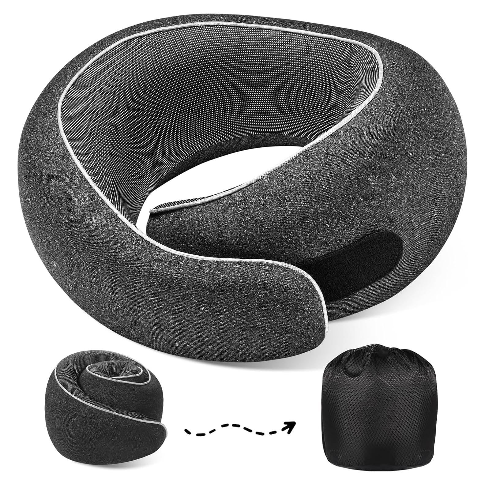 Almohada de Cuello 4litamz Espuma de Memoria Ergonómica Negra