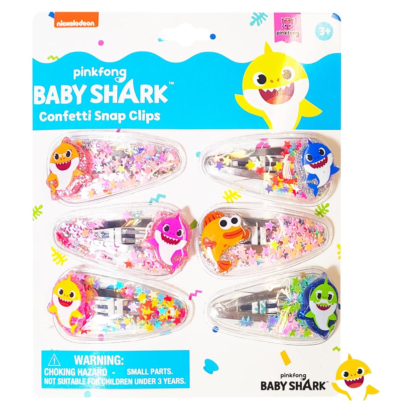 Clips de Cabello Baby Shark H.E.R. 6 Piezas Multicolor