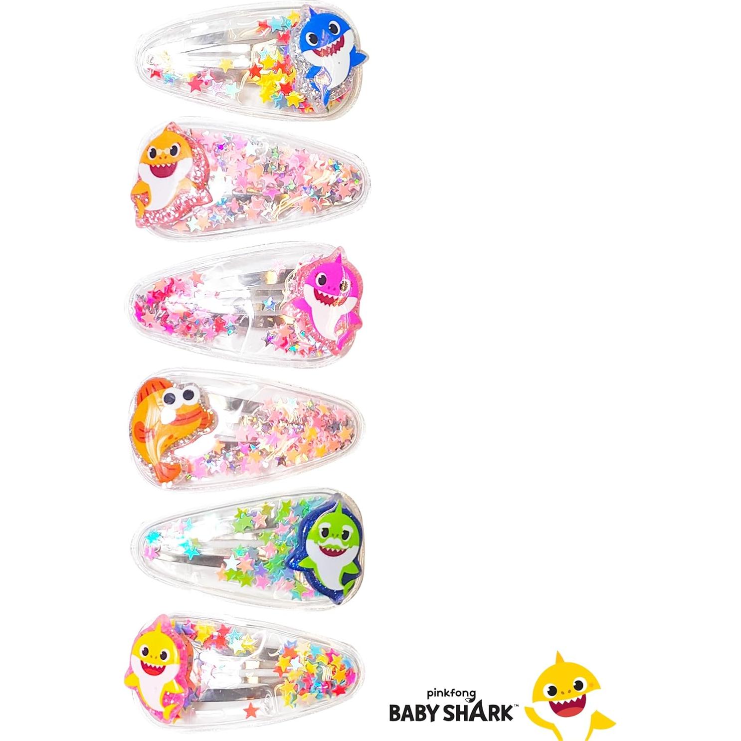 Clips de Cabello Baby Shark H.E.R. 6 Piezas Multicolor