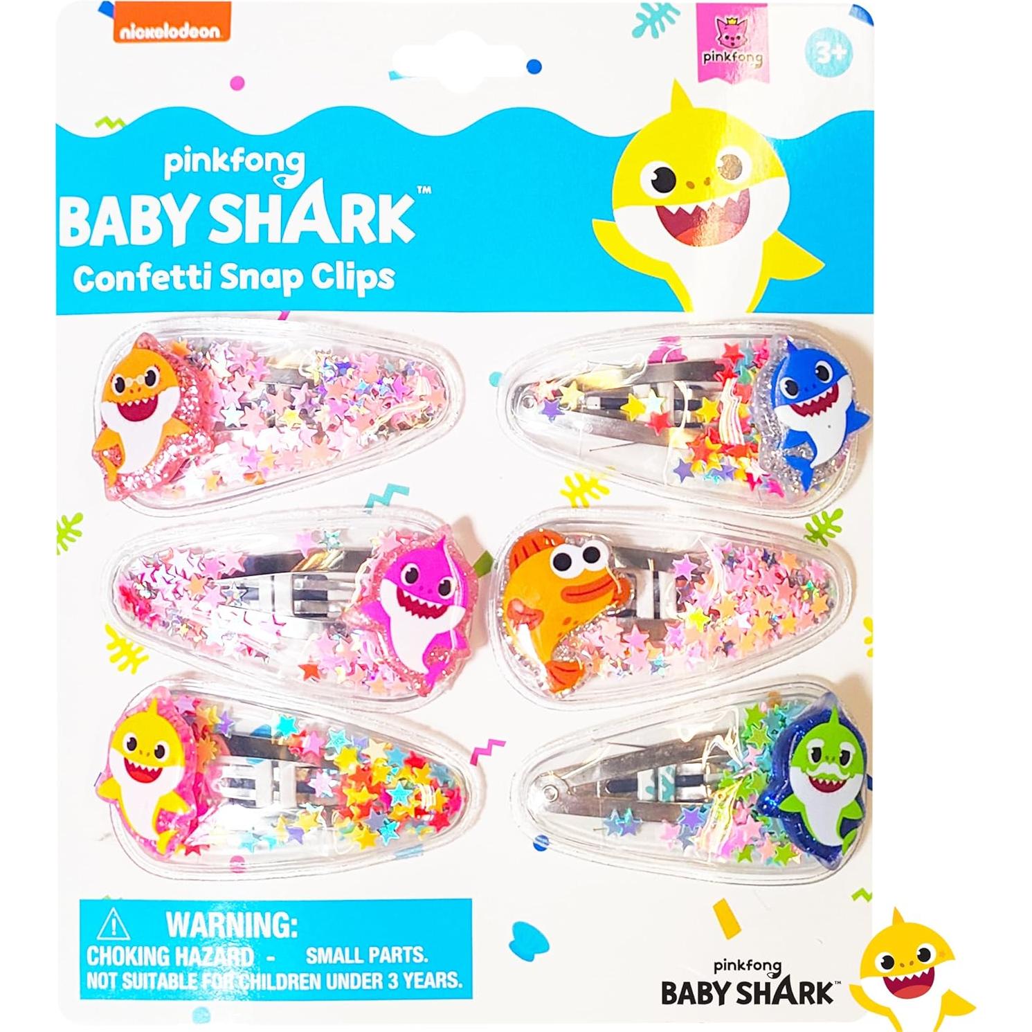 Clips de Cabello Baby Shark H.E.R. 6 Piezas Multicolor
